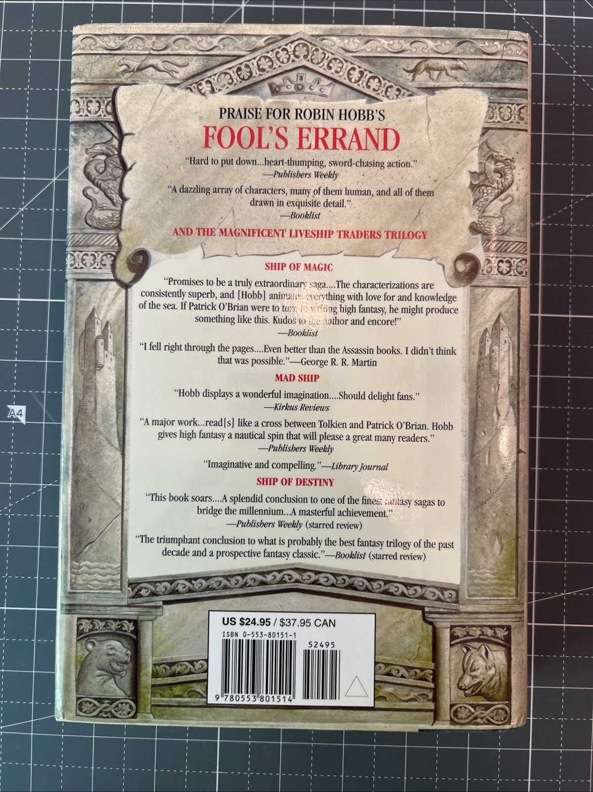 Golden Fool – Robin Hobb 1st Edition 1st Print – VG