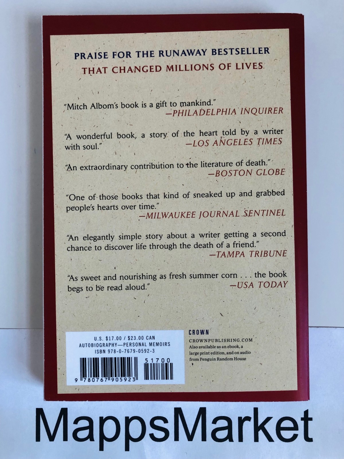SIGNED Tuesdays with Morrie by Mitch Albom 25th ANNIVERSARY EDITION Trade PB