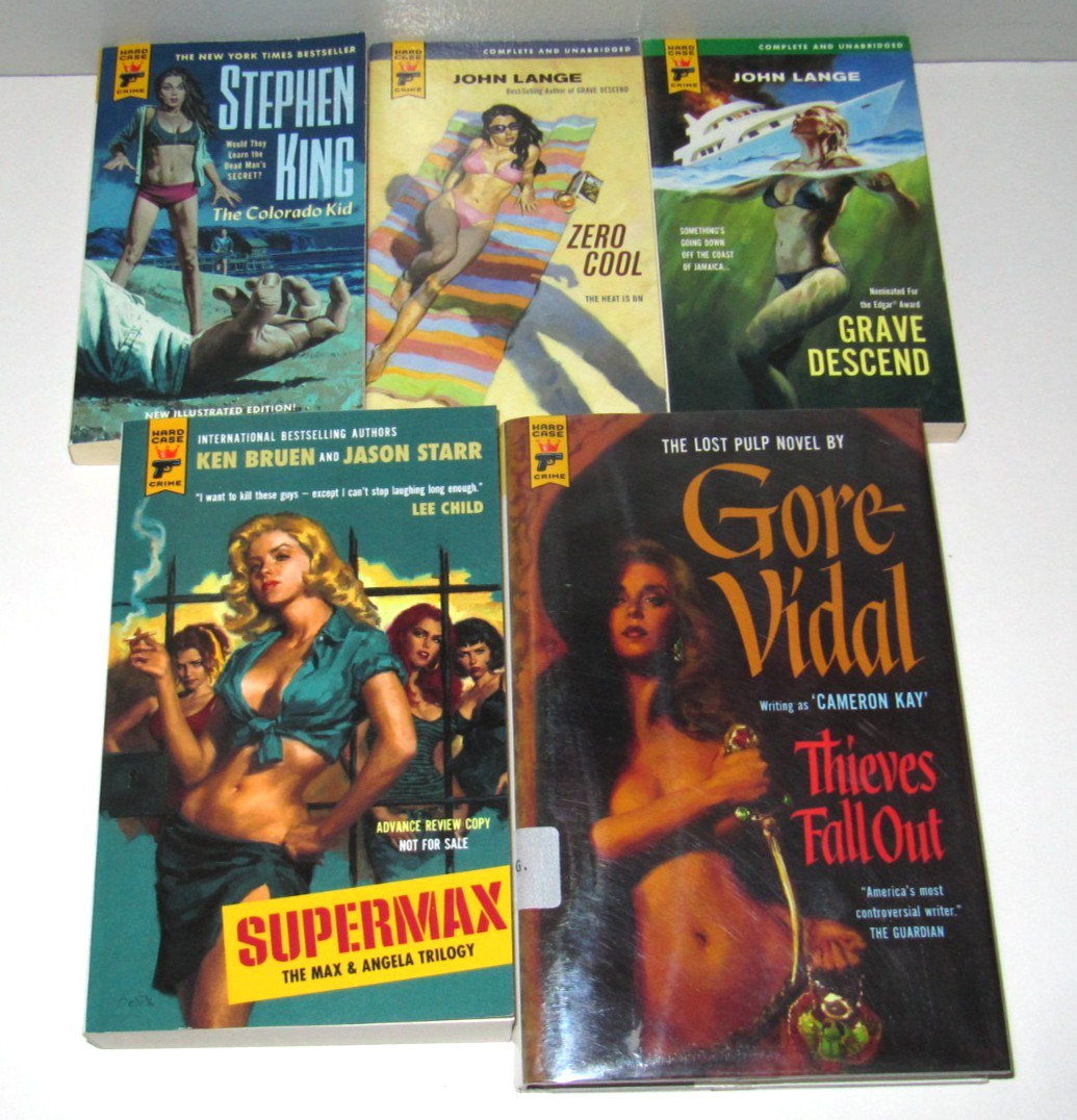 Lot of 5 Hard Case Crime books PB/TPB/HB Stephen King John Lange Gore Vidal…
