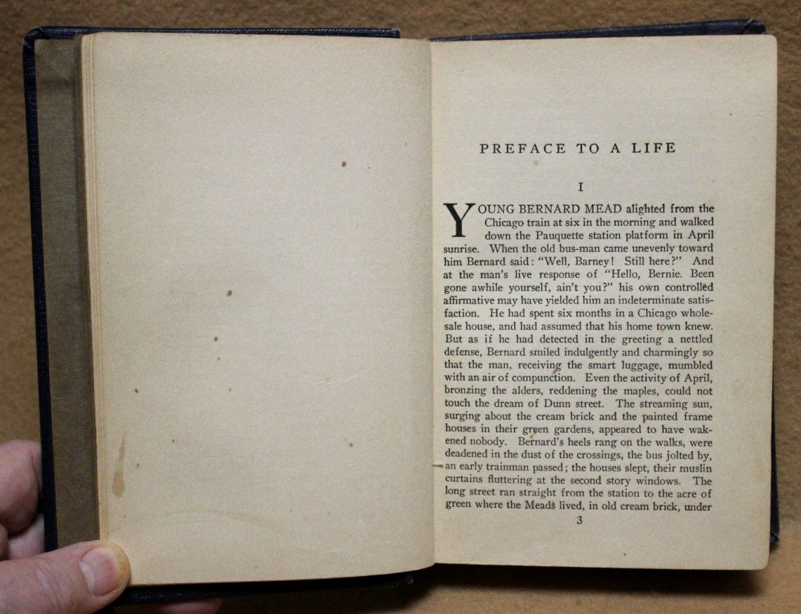 PREFACE TO A LIFE by Zona Gale – Copyright 1926 – D. Appleton and Company HC