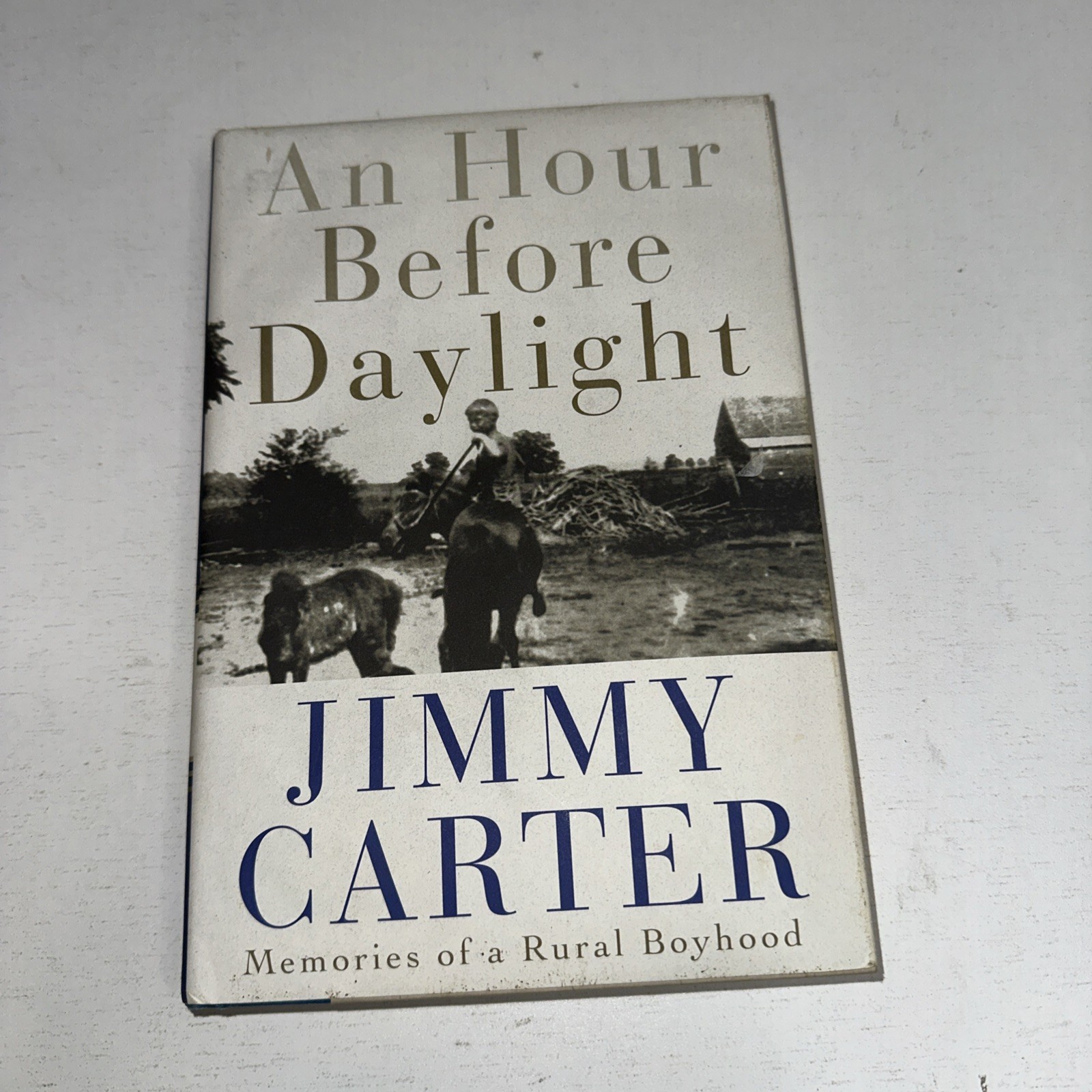 JIMMY CARTER Autographed Signed Book An Hour Before Daylight President JSA COA