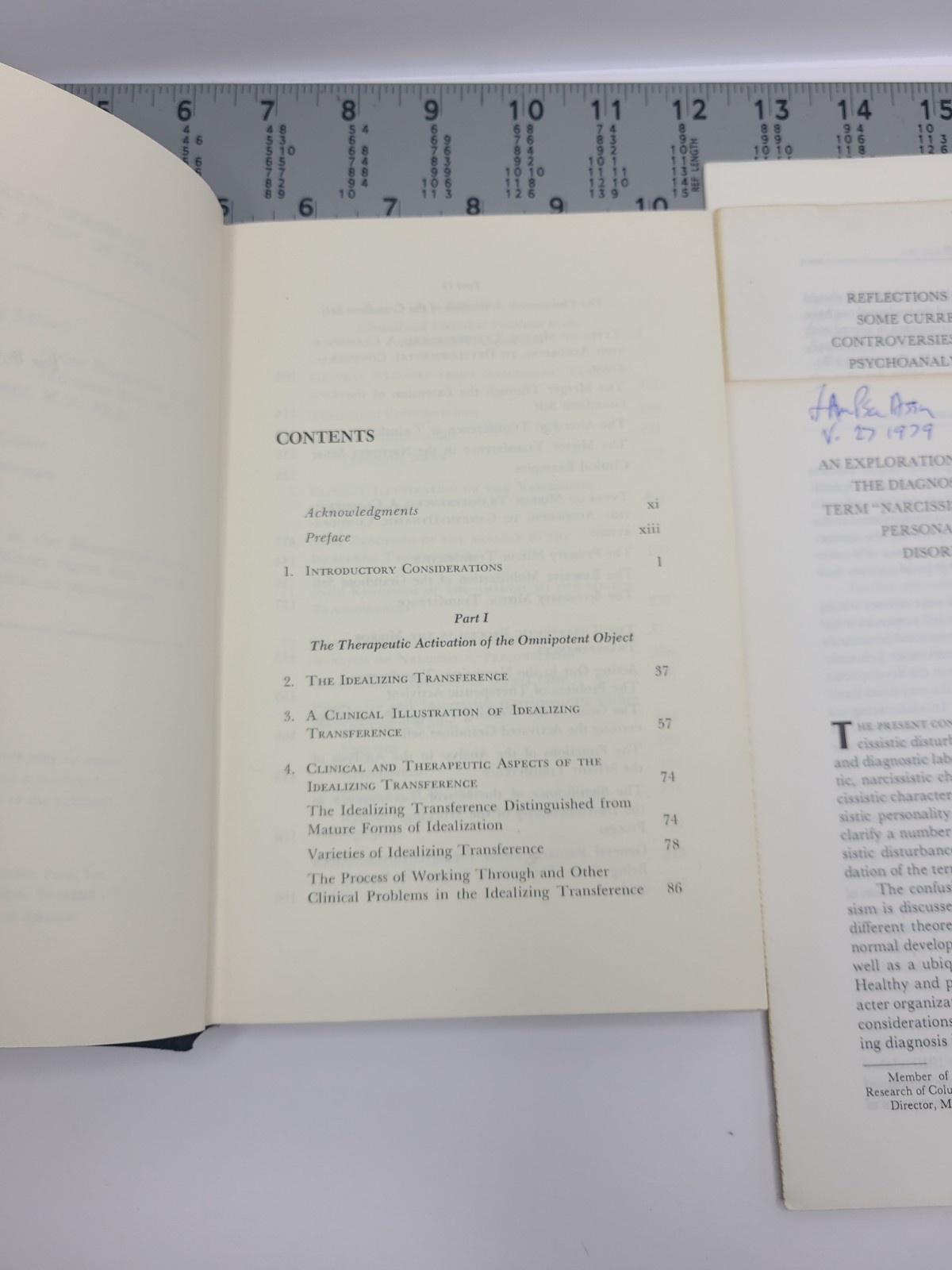 The Analysis Of The Self by Heinz Kohut HC 1975 Bonus Notes Excerpts