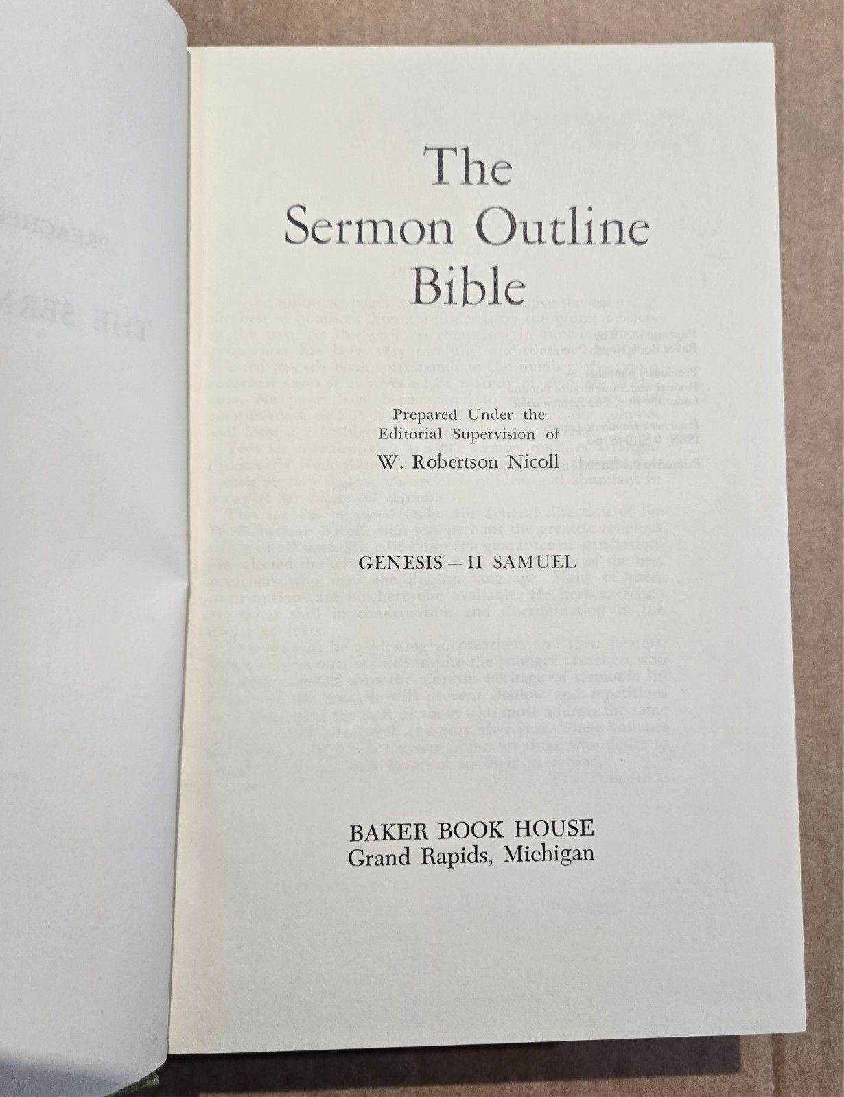 Preachers Homiletic Library Sermon Outline Bible Robertson Nicoll 1979 6 vol HC
