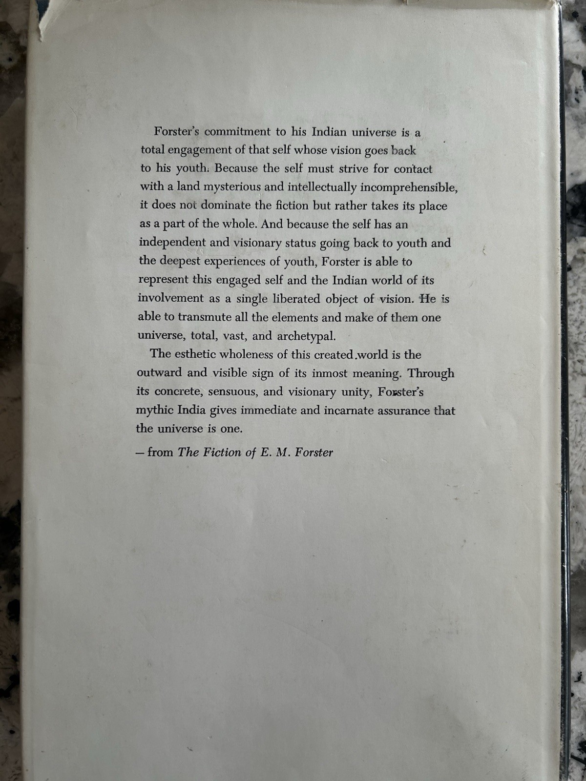 The Fiction Of E.M. Forster by George H. Thomson 1967 hardcover