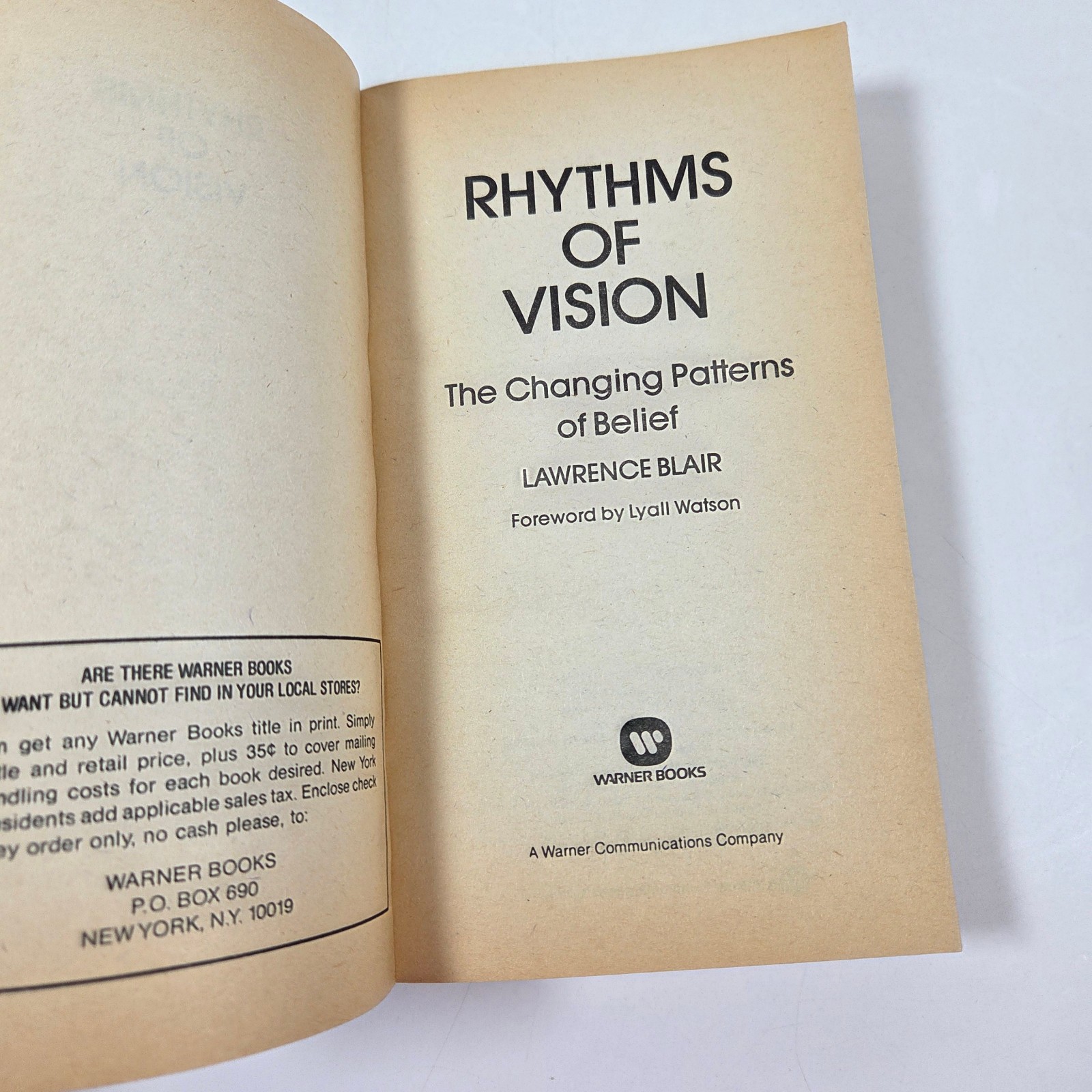 Rhythms of Vision Lawrence Blair Vtg Occult 1st PB Printing 1977 Psychic Science
