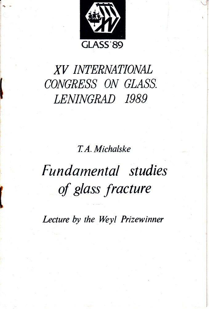 9 GLASS ’89 Books XVth International Congress on Glass Leningrad, Technical Text