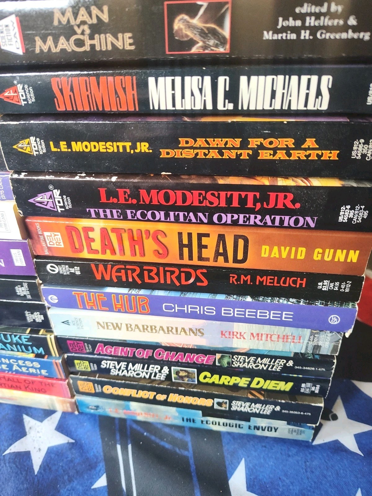 Lot Of 24 Science Fiction PB Books John Barnes Steve Miller Mitchell Modesitt,JR