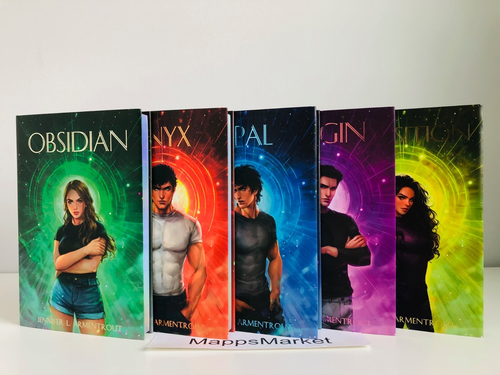SIGNED Lux Series 1-5 by Jennifer L. Armentrout BOOKS FOR DAYS w/ Overlay, Print
