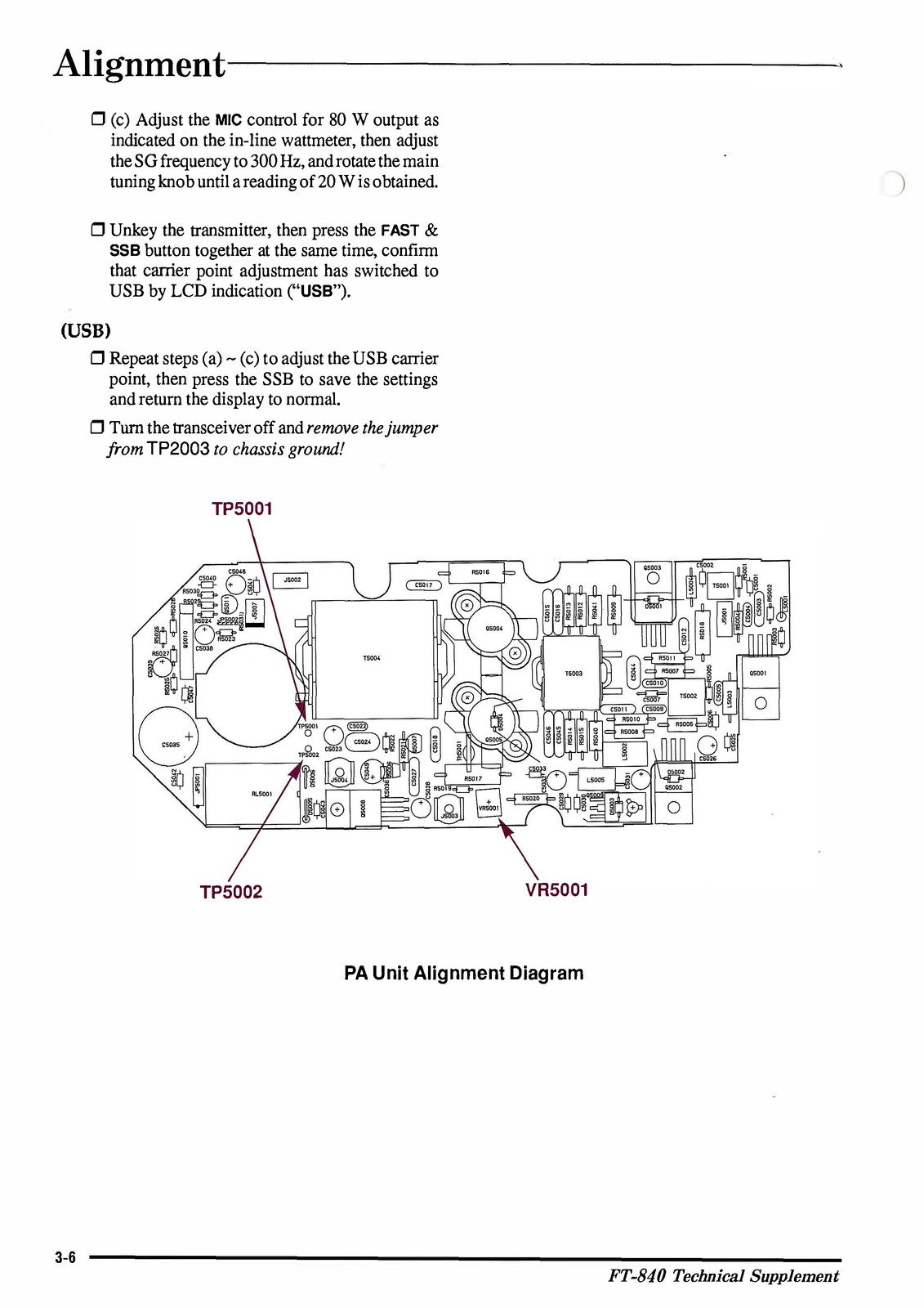 YAESU FT-840 HF Transceiver Service Manual – BOUND – COVERS – XL FOLDOUT PAGES