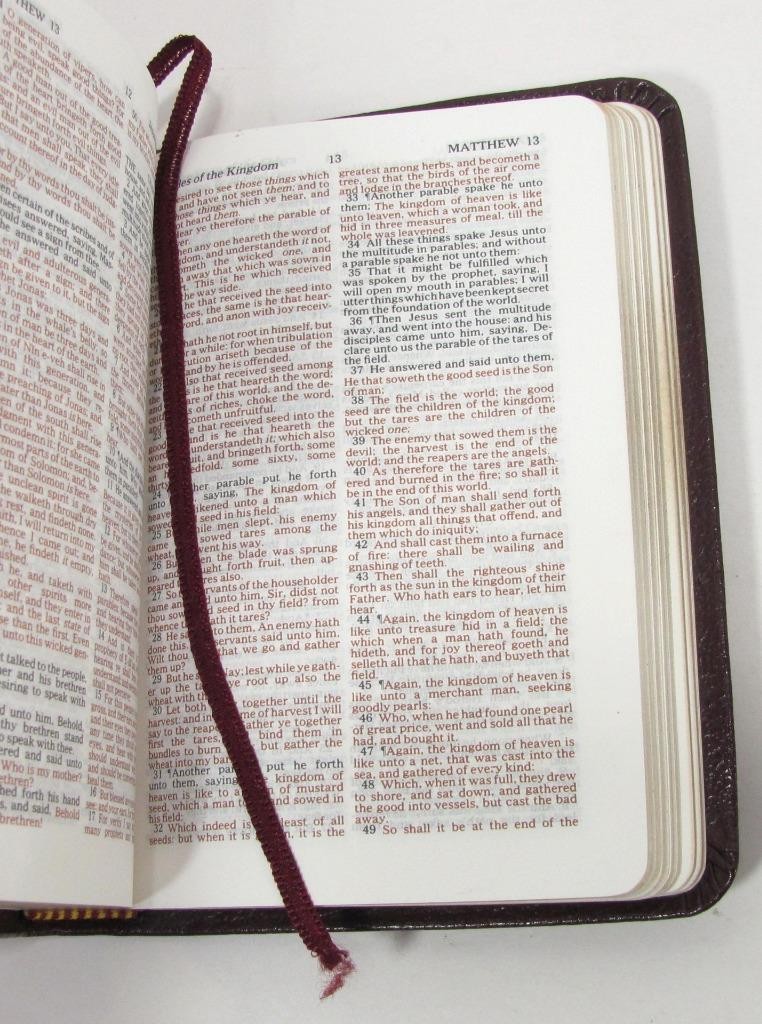 Nelson KJV The Smallest Holy Bible 104BG Burgundy Genuine Leather Box Magnifier