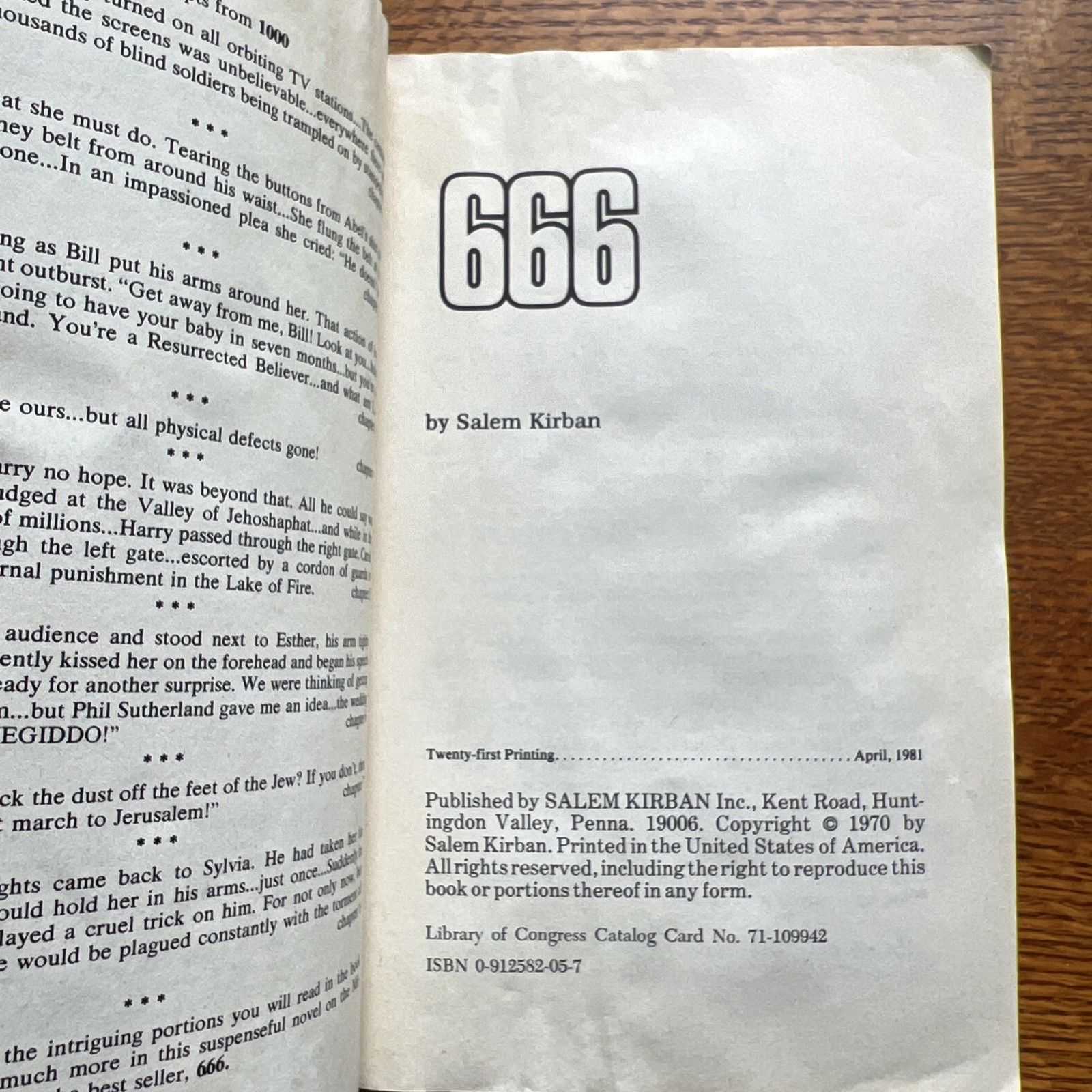 666 and 1000 by Salem Kirban Collectible Paperback 2 books in One Volume 1981