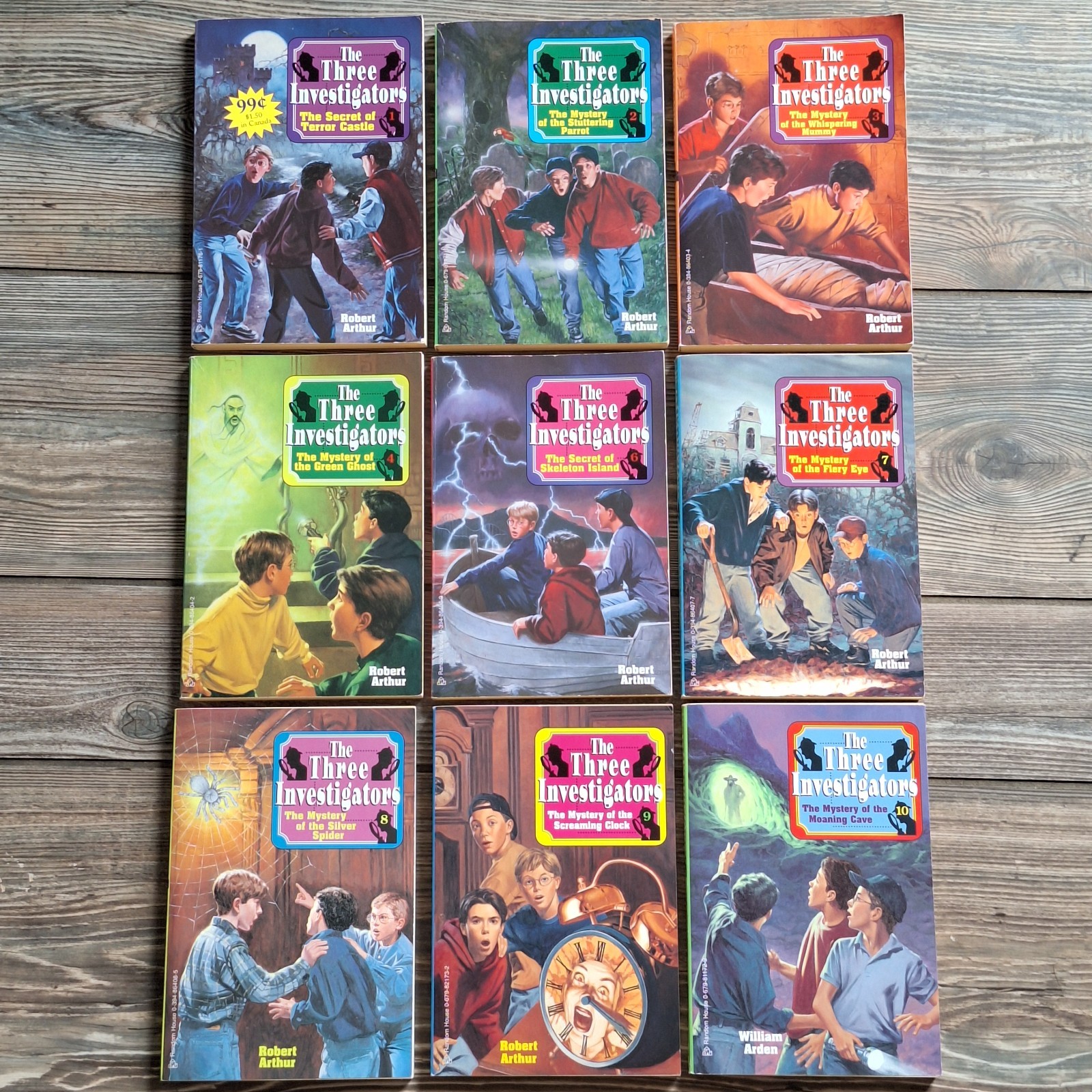 Vintage 1990s The 3 Investigators Book Bundle Lot Of 9 Mystery Detective Series