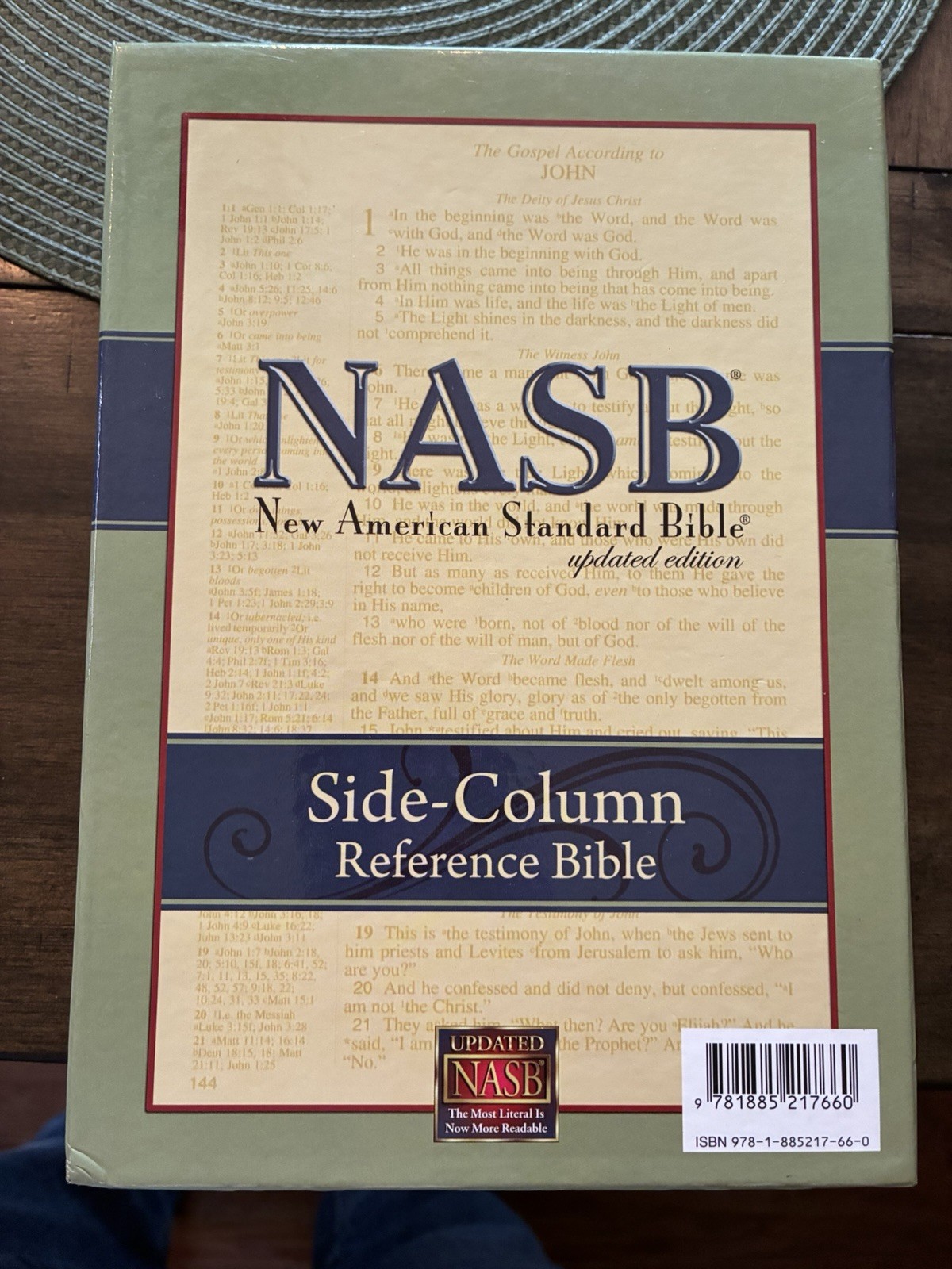 NASB 1995 Side-Column Reference Bible Genuine Leather Black Lockman Foundation