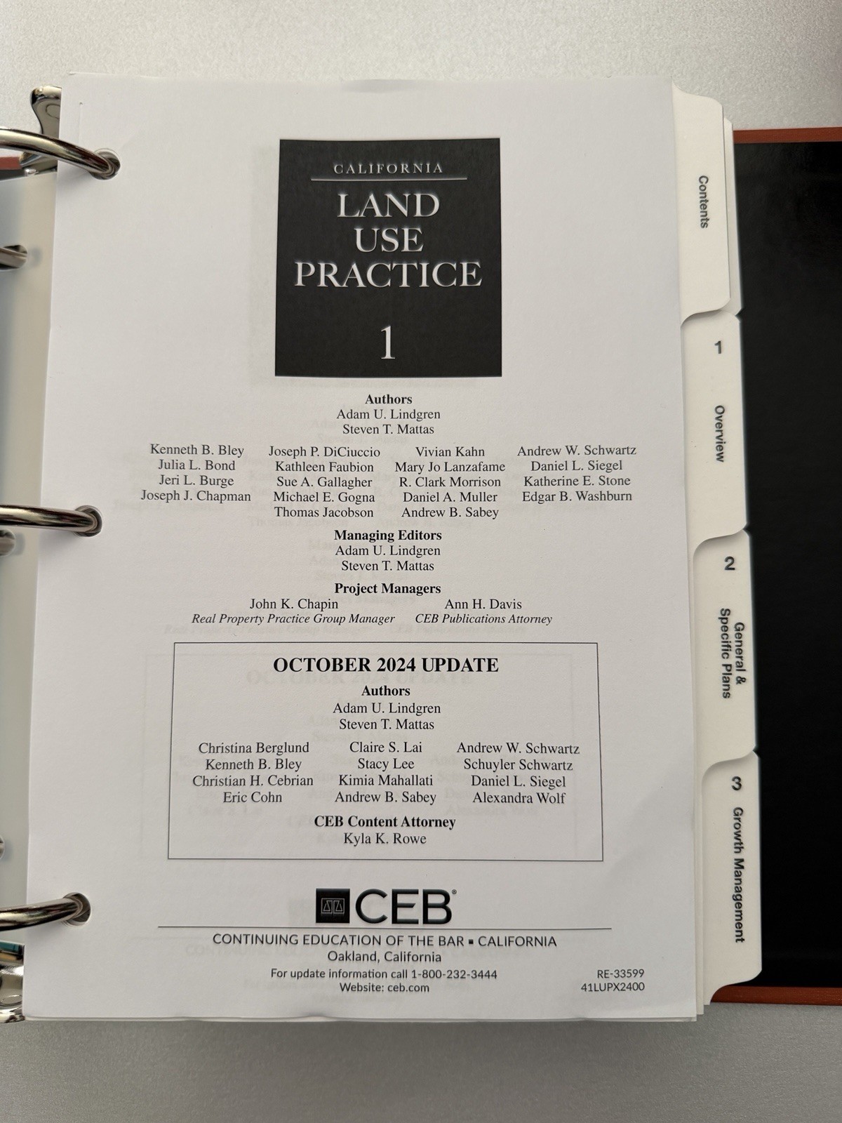 California Land Use Practice | Continuing Education of the Bar | CEB | 2024