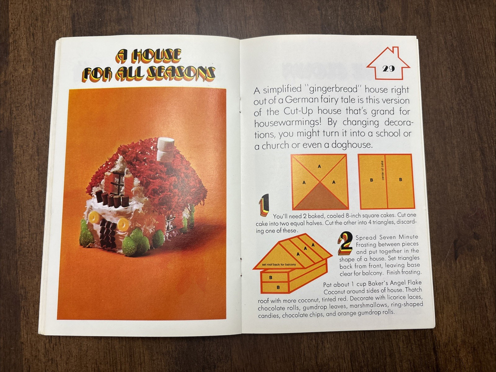 Cut-Ups!! Celebration Cakes by Baker’s Coconut Cookbook Recipes 1970 48 Pages