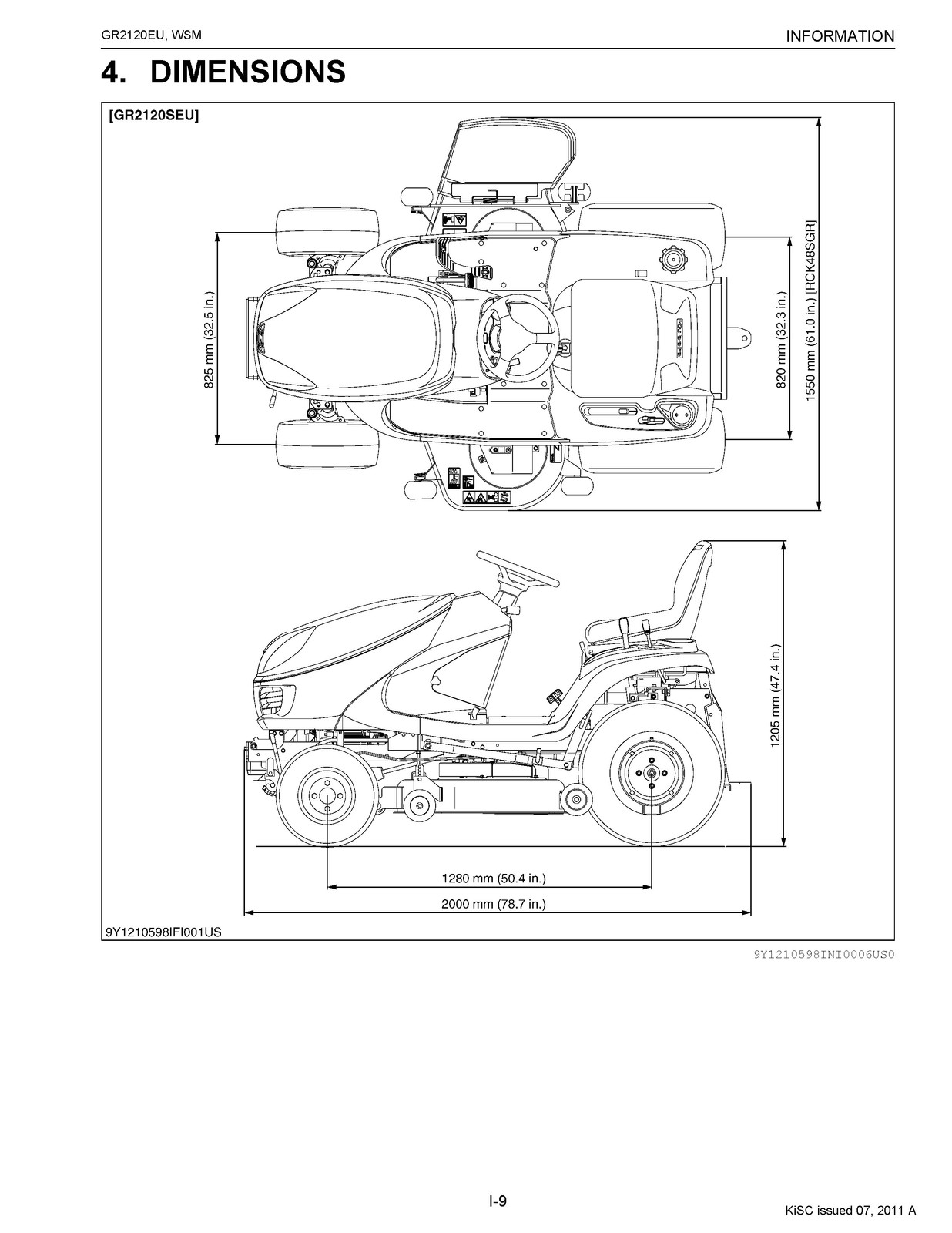 KUBOTA GR2120EU Riding Mower Workshop Manual 2011 – BOUND – COVERS – XL FOLDOUTS