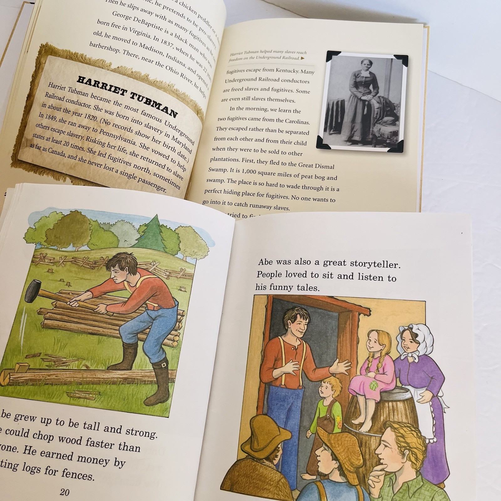 Childrens US History Book Lot 6 Civil War Underground Railroad Lincoln ExLib