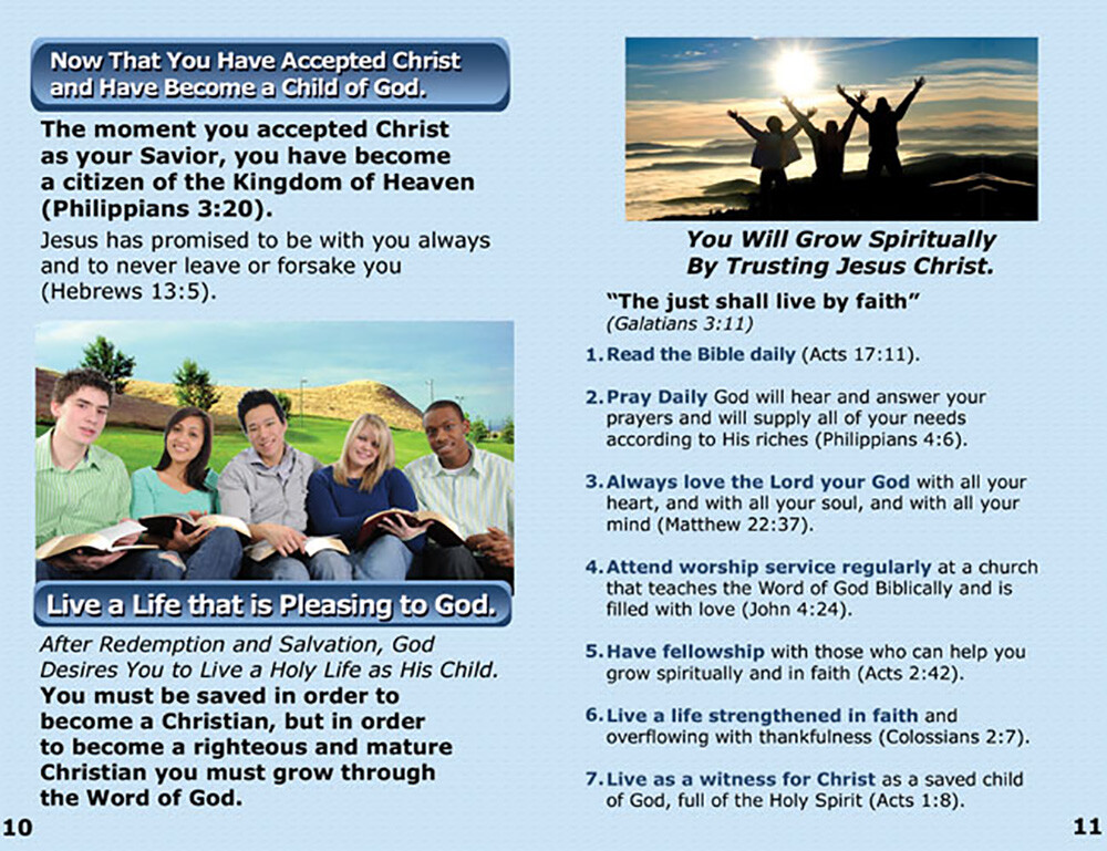 English(KJV) BIBLE Gospel Tracts, Pack of 40 Units in 4 Covers, 12 Pages Each.