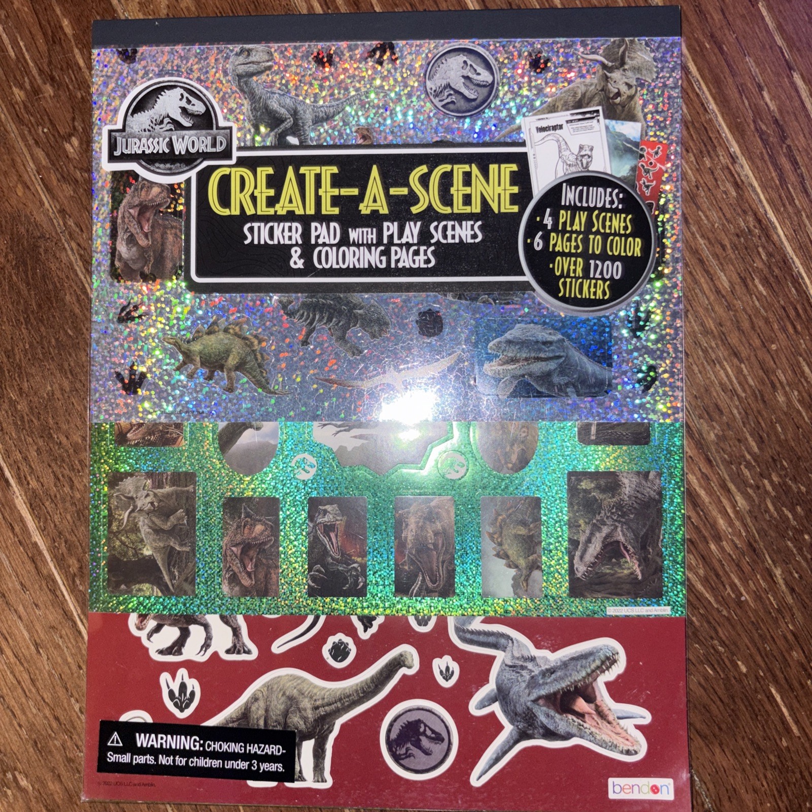 2 (X) BRAND NEW Jurassic World Create-a-Scene Sticker Activity Pads