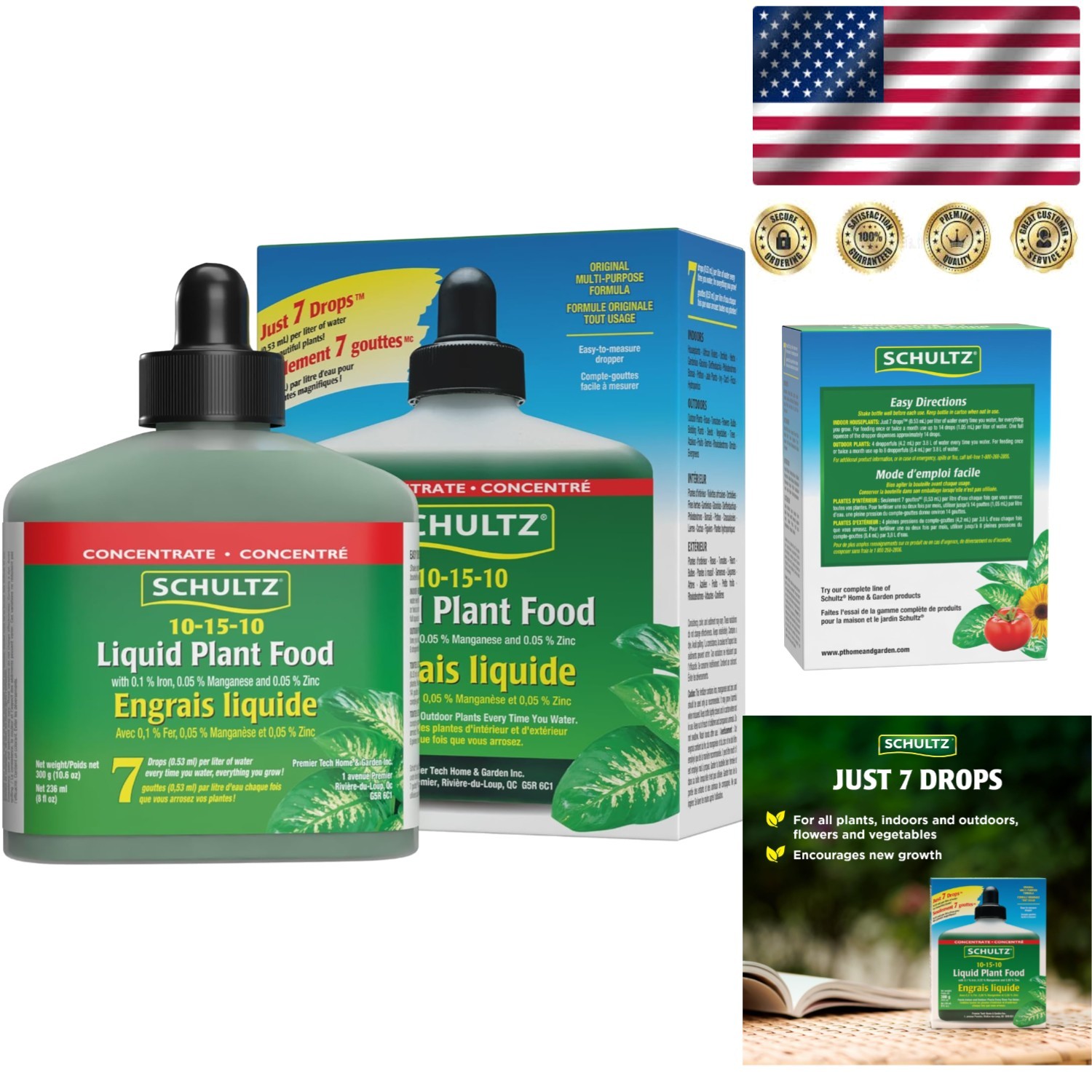 Made in the USA, 8 oz All-Purpose 10-15-10 Plant Food for Vibrant Plants