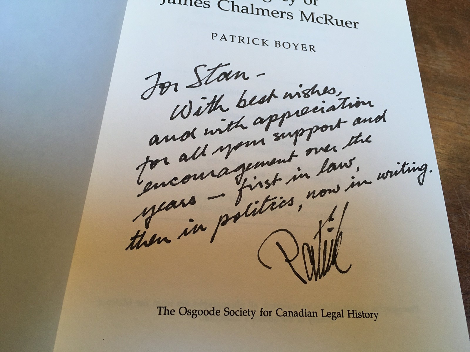 A Passion for Justice: The Legacy of James Chalmers McRuer