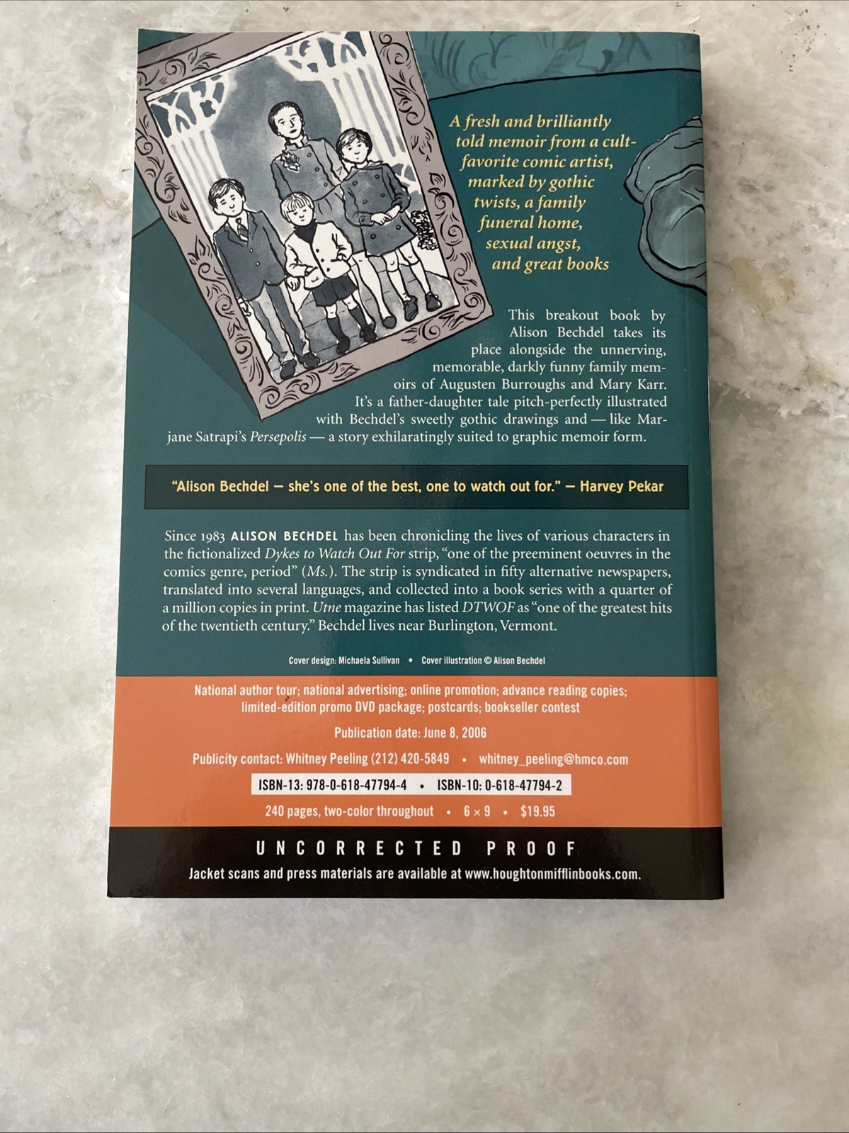 Fun Home by Alison Bechdel. Uncorrected Proof, First Run. Plus 3 postcards!