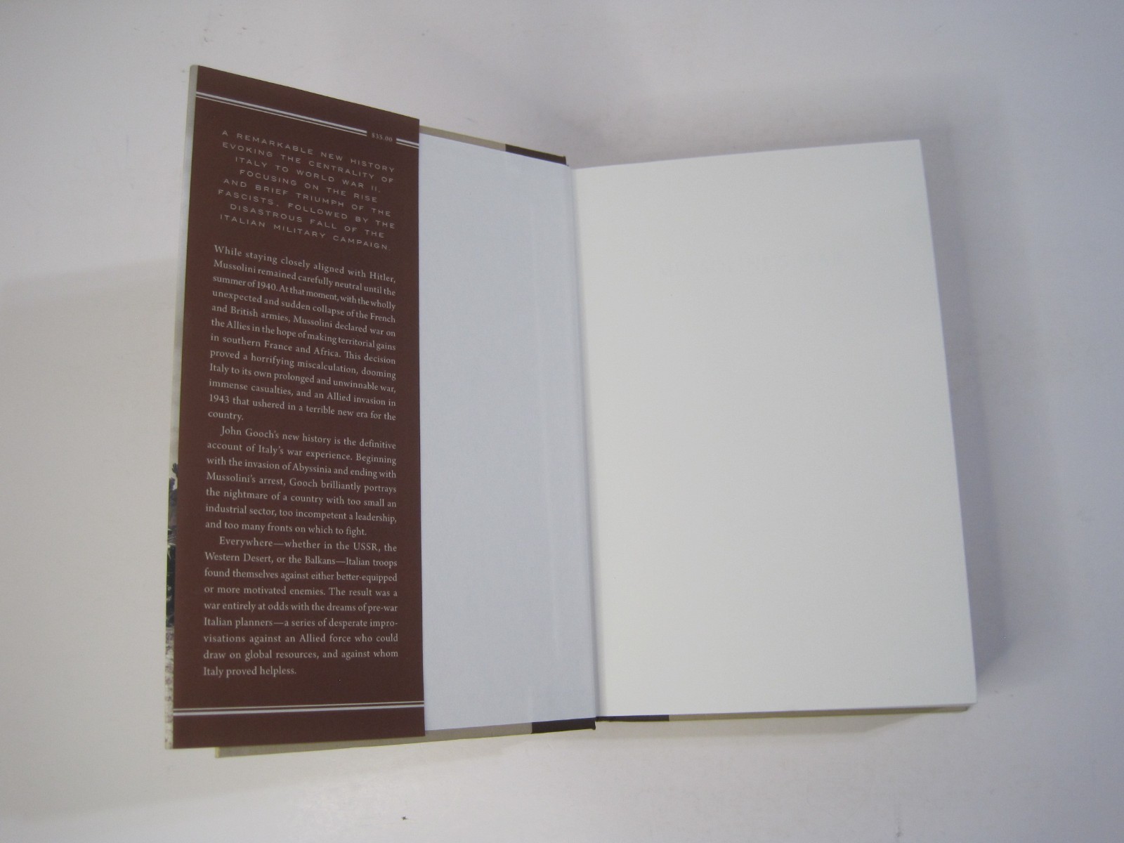 Mussolini’s War: Fascist Italy from Triumph to Collapse: 1935-1943 HC 2020 Gooch