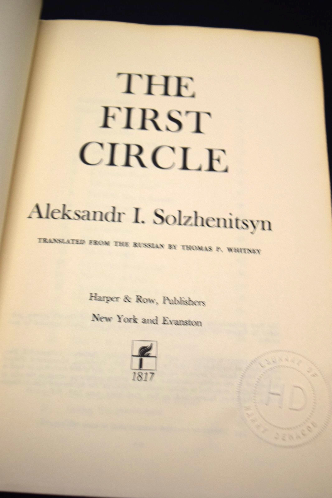 The First Circle Aleksandr I. Solzhenitsyn 1968 Stated First Edition HC/ DJ