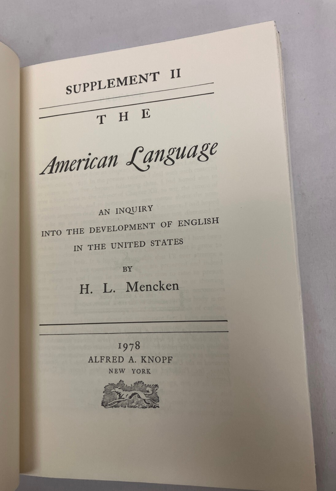 3 VOLUME SET The American Language by H. L. Mencken w/Supplements 1 & 2 HCs