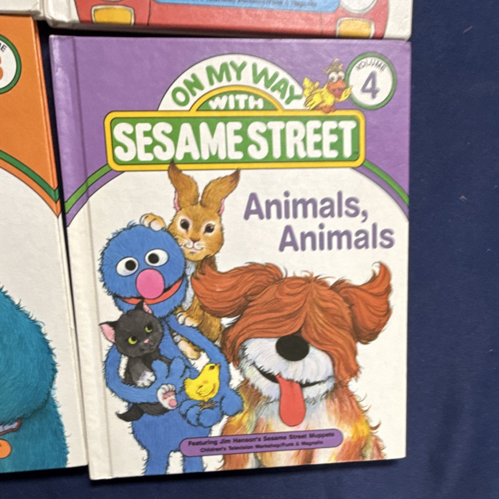 On My Way with Sesame Street Hardcover Lot (4 Books) Vol 3,4,8,9 Illustrated