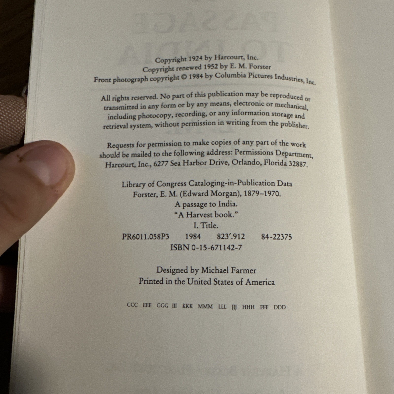 Passage to India by E. M. Forster (1965, Trade Paperback)