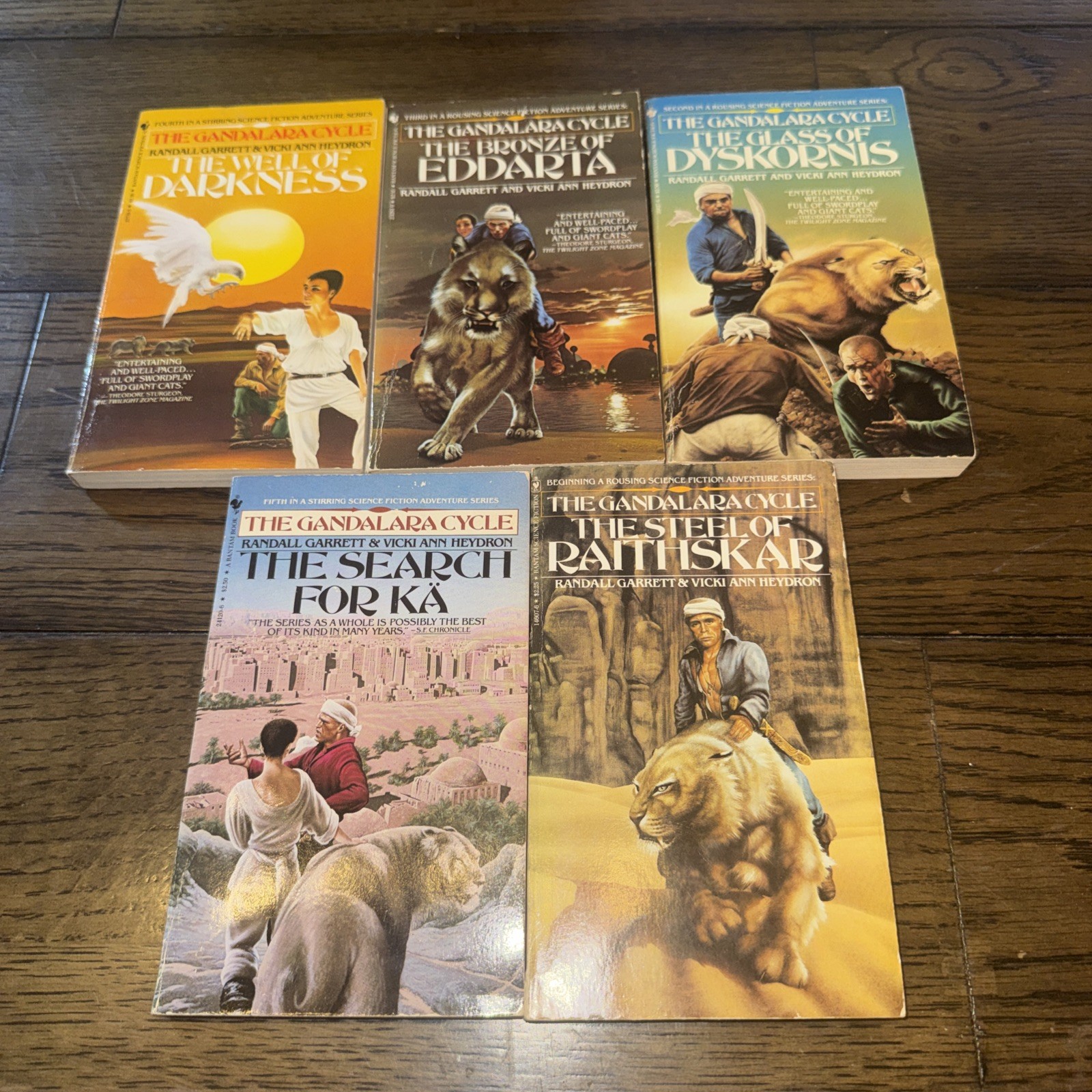 Randall Garrett & Vicki Ann Heydron lot of 5 paperback books The Gandalara Cycle