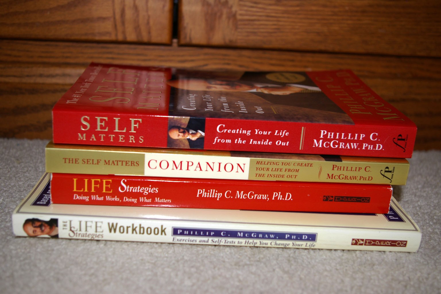 Lot 4 Phil McGraw Self Help Books & Workbooks Life Strategies & Self Matters EUC