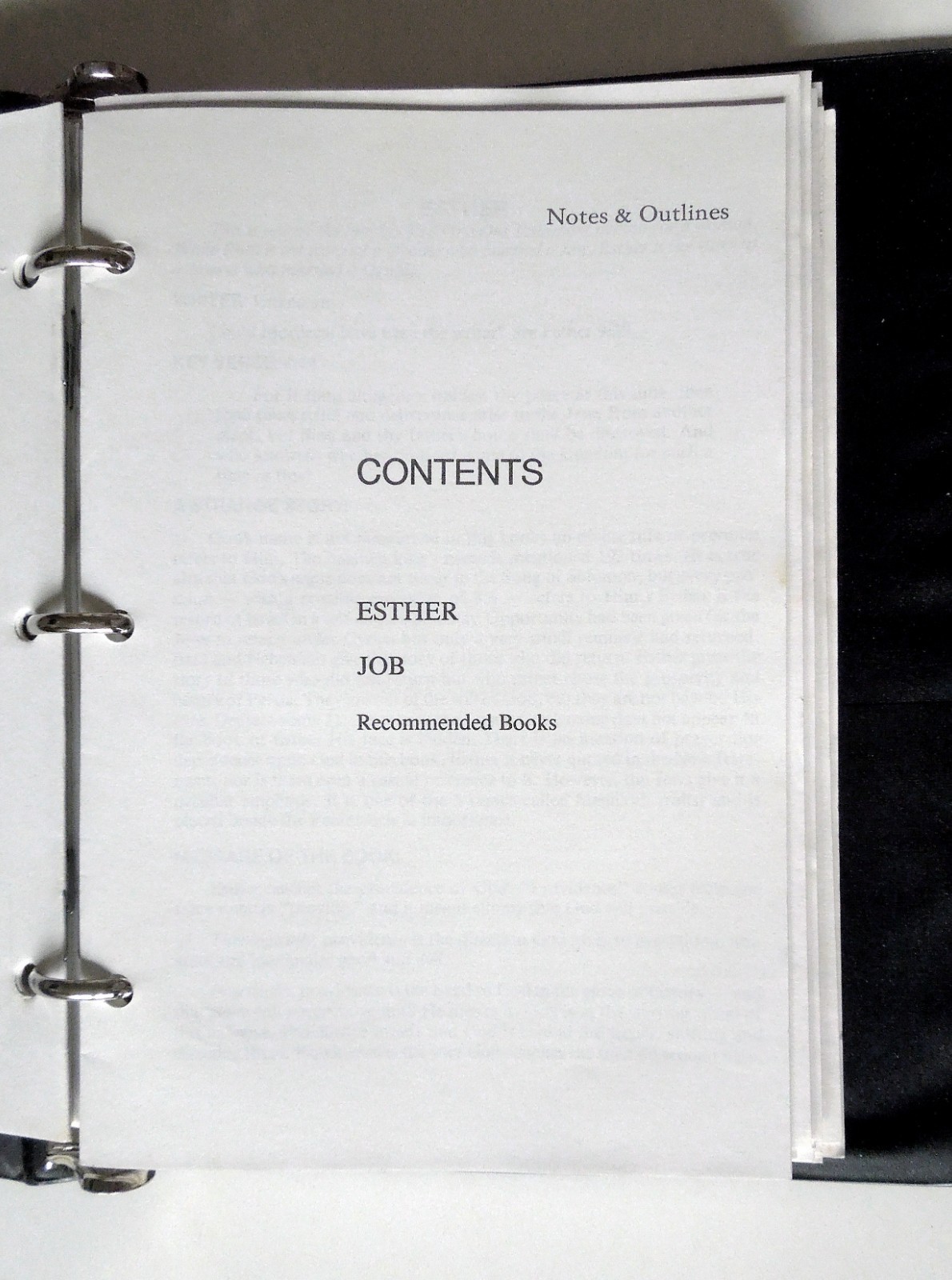 J. Vernon McGee’s Notes on the Holy Bible (partially complete, w/binder)