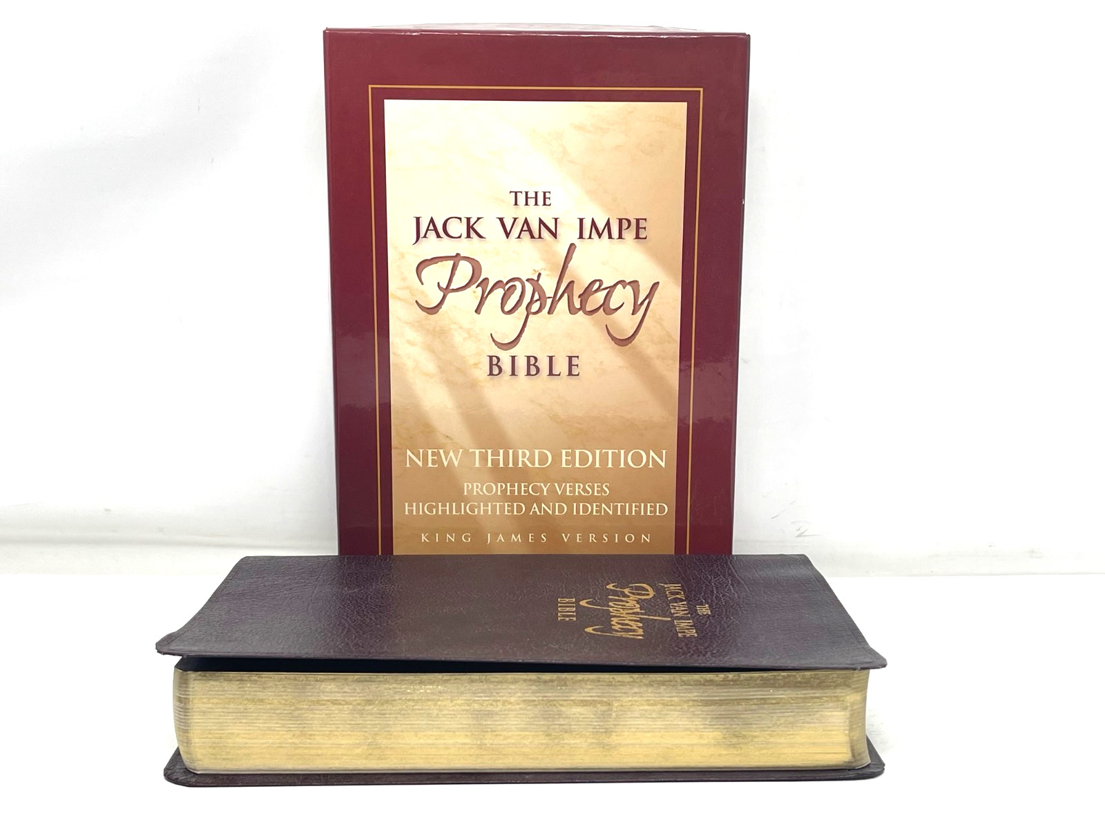 KJV Jack Van Impe Prophecy Bible Burgundy Leather Red Letter Limited Special Ed.