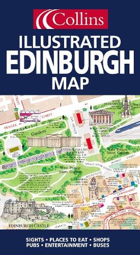 Illustrated Map Edinburgh Sheet map, folded Book The Fast Free Shipping