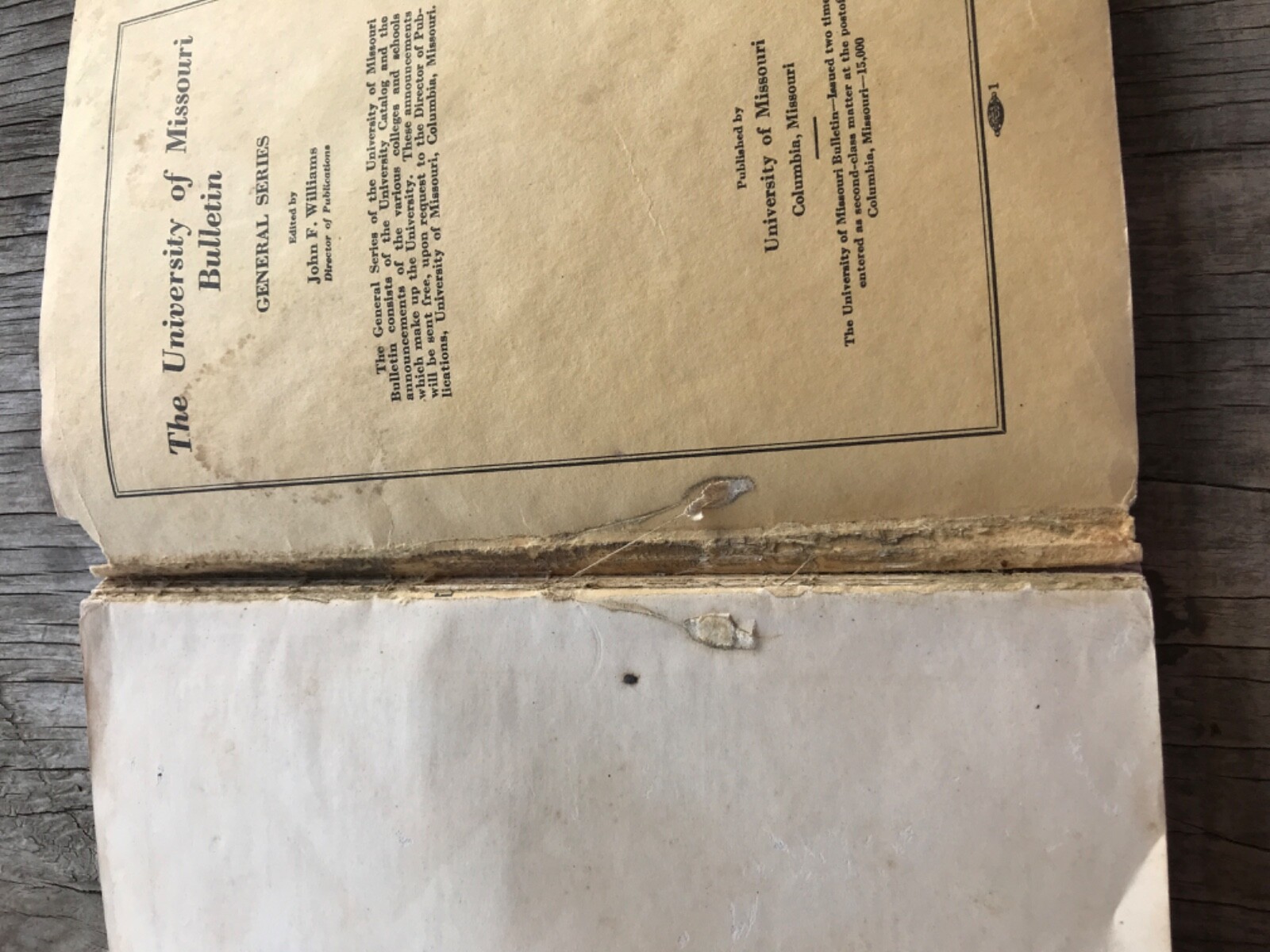 1935-1936 The University of Missouri Bulletin Catalog Columbia MO 383 Pages book