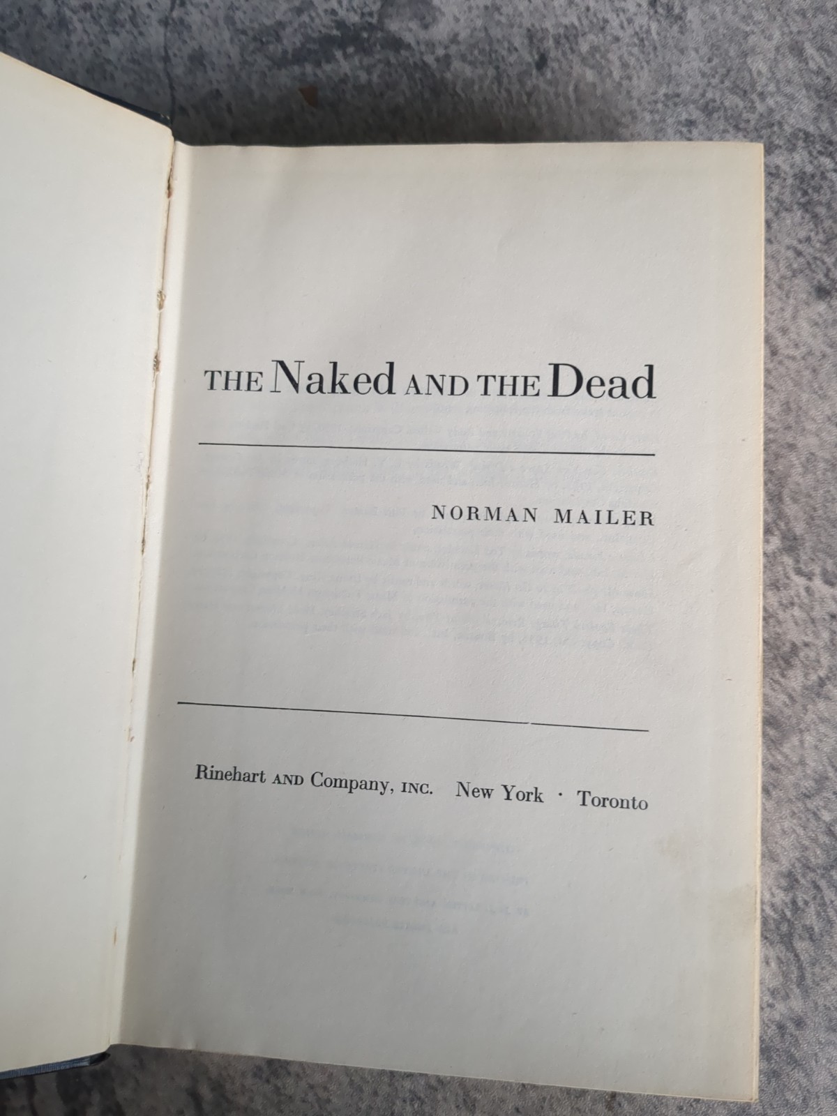 The Naked and the Dead Norman Mailer 1948 Holt Rinehart and Winston 5th Printing