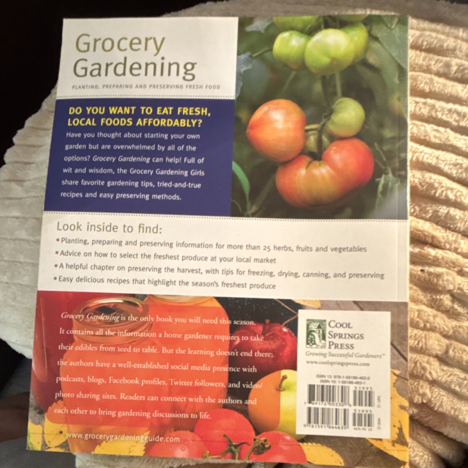 Grocery Gardening by Jean Ann Van Krevelen, Cool Springs Press, Paperback, 2010