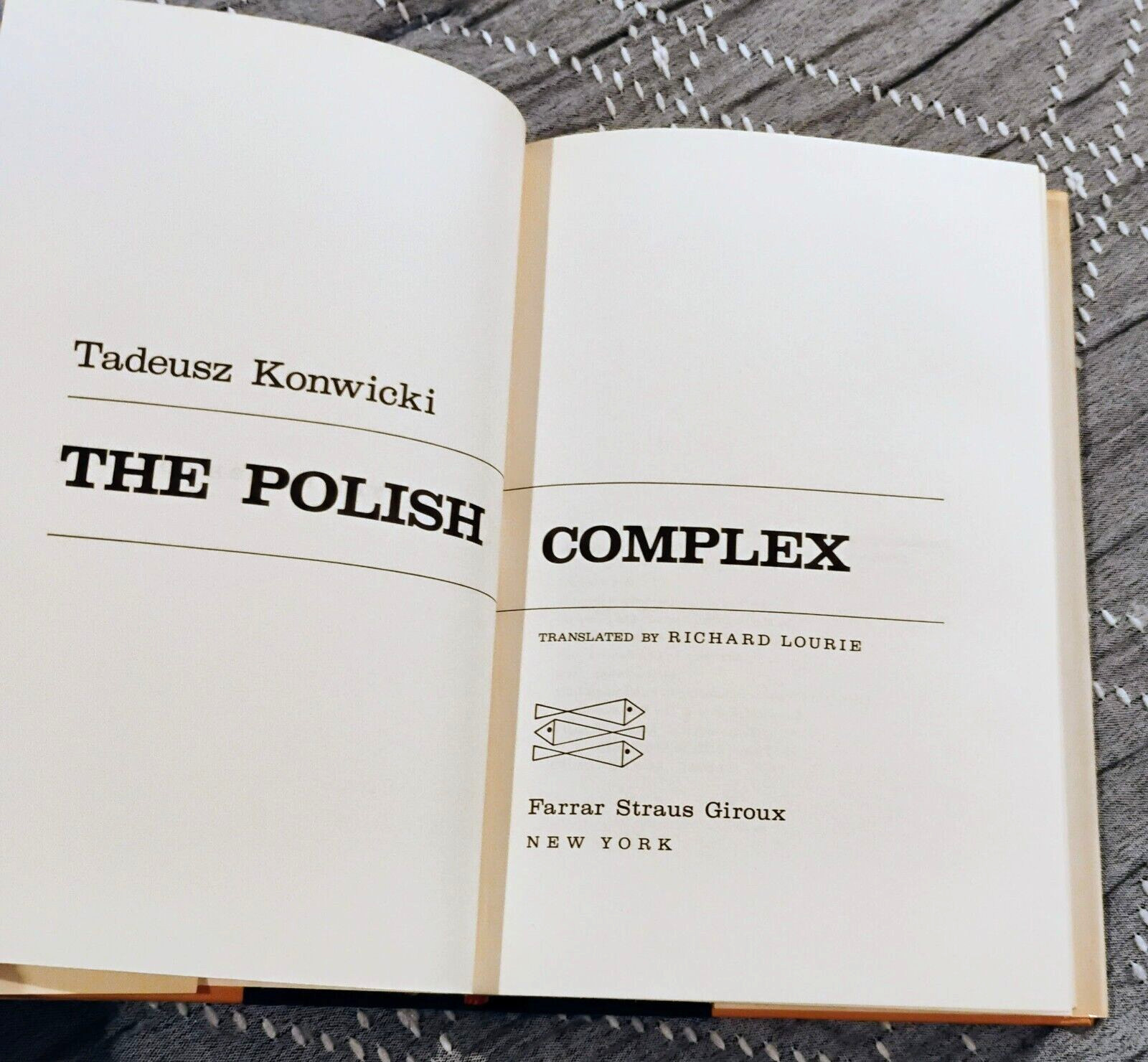 Polish Complex by Tadeusz Konwicki HC DJ 1st ED Farrar Straus Giroux 1982