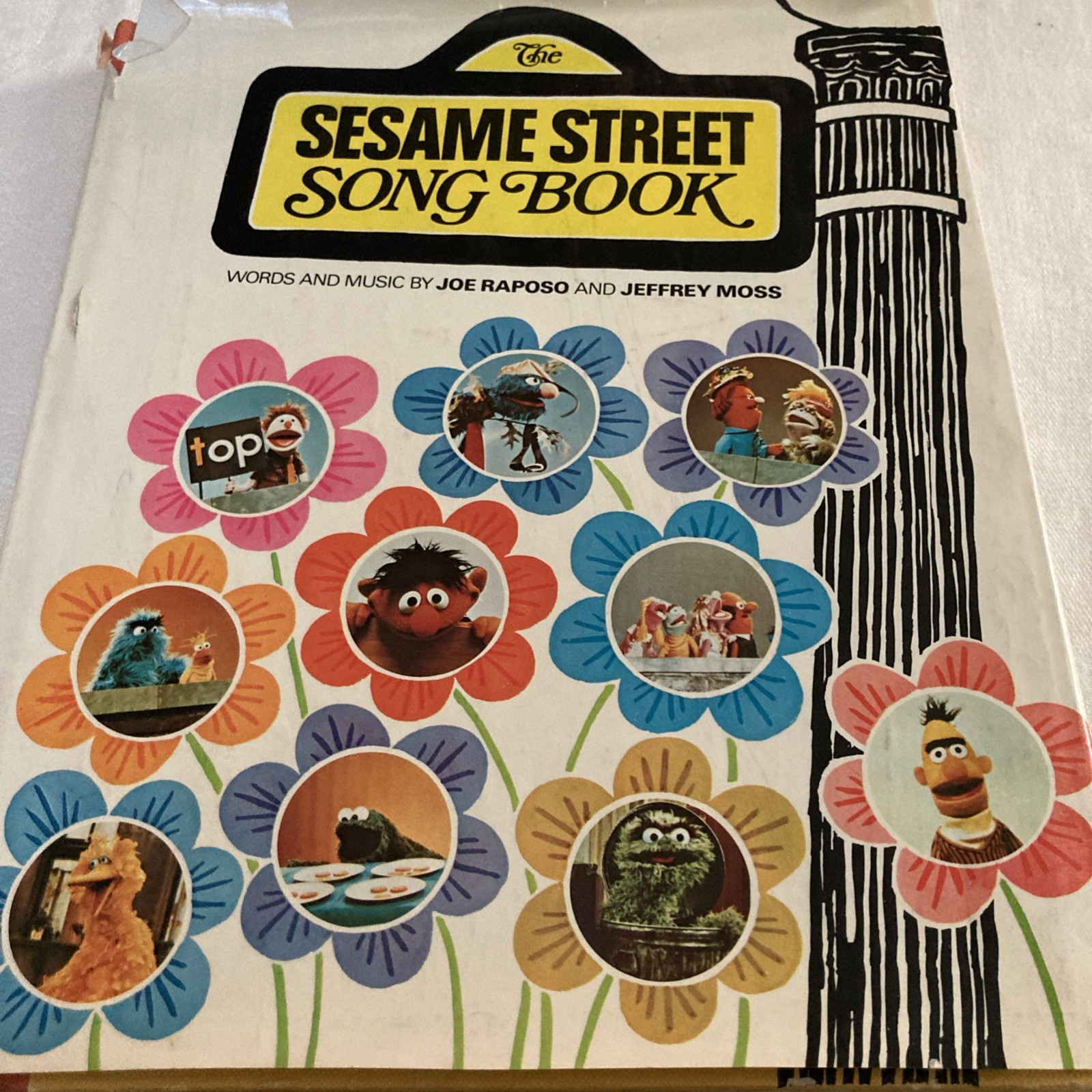 The Sesame Street Song Book Raposo and Moss 1971, Damaged Book Jacket 1st Print