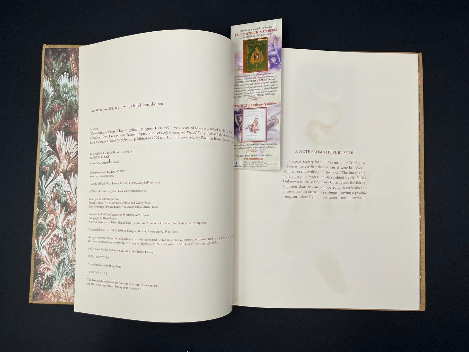 Vintage First Edition Lady Cottington’s Fairy Album Canvas Hardcover Book (2002)
