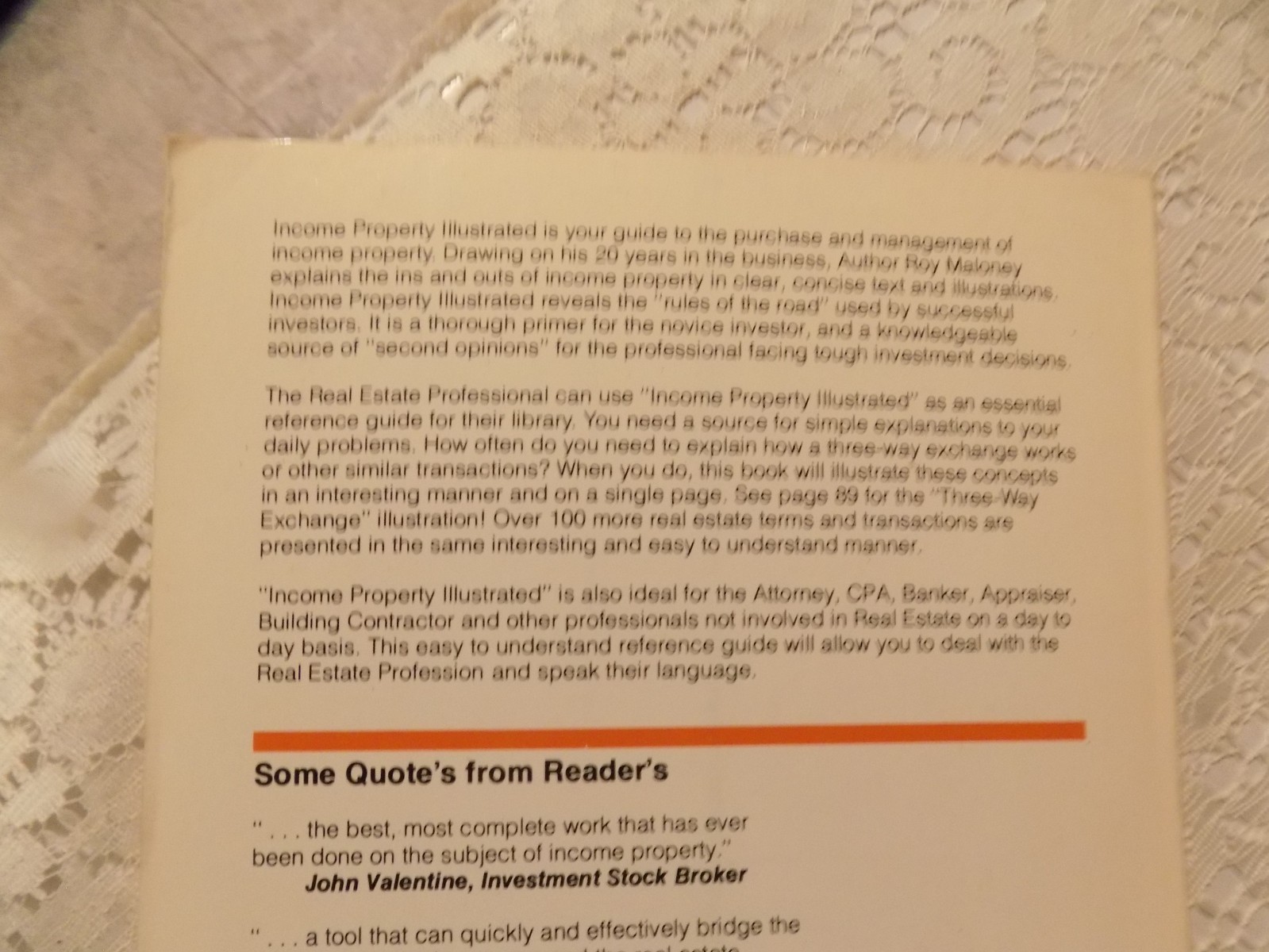 Income Property Illustrated, Roy Maloney, 1980, 124 Pages, Delphi Book, VG