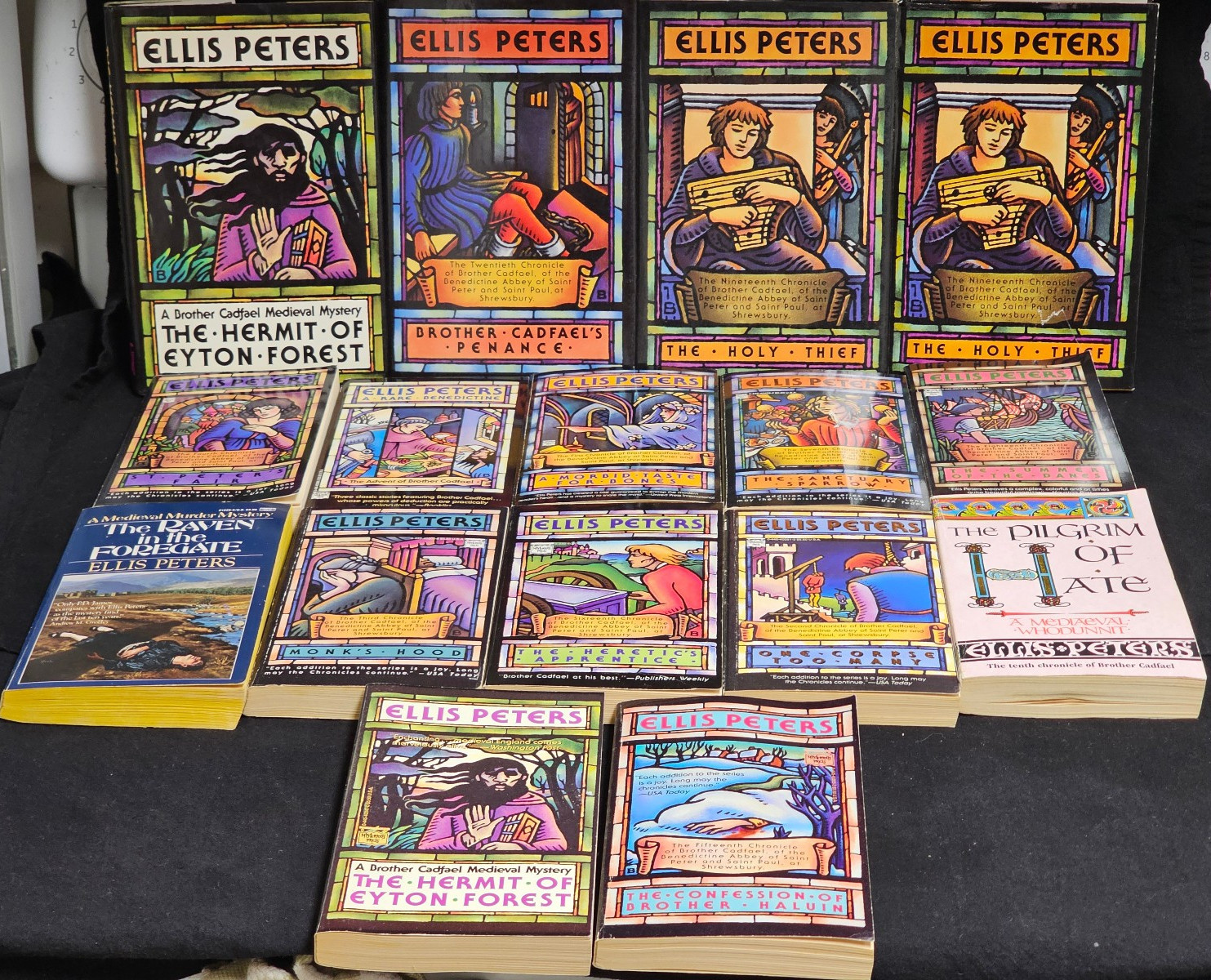 16 Brother Cadfael Chronicles by Ellis Peters Medieval Murder Mysteries HC & PB