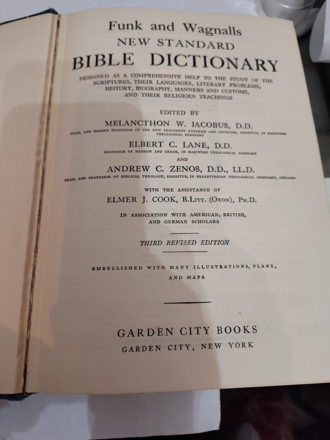 1936 Funk and Wagnalls New Standard Bible Dictionary Book Third Revised Edition