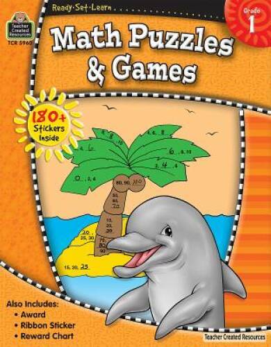 Ready-Set-Learn: Math Puzzles and Games Grd 1 – Paperback – VERY GOOD