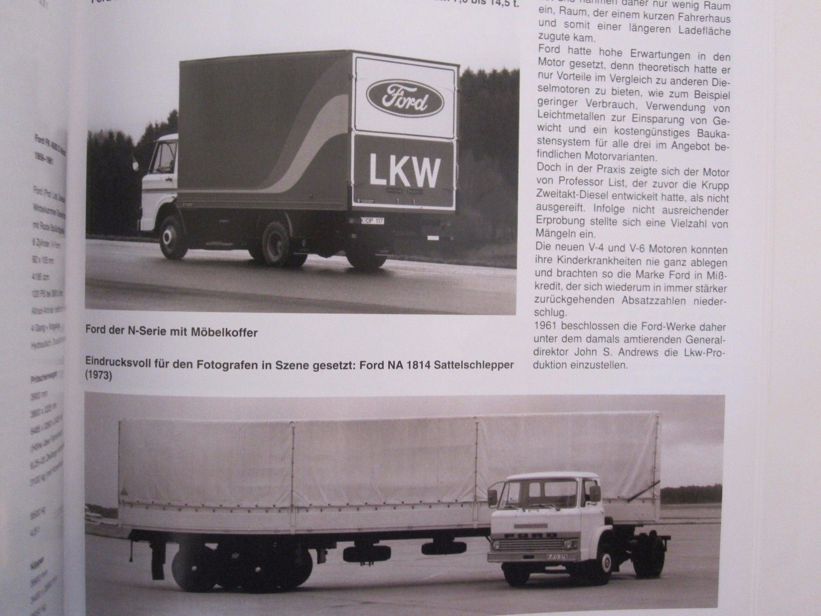 Truck Profile – 56 pages, Great Photos, PB staple bound, German Text