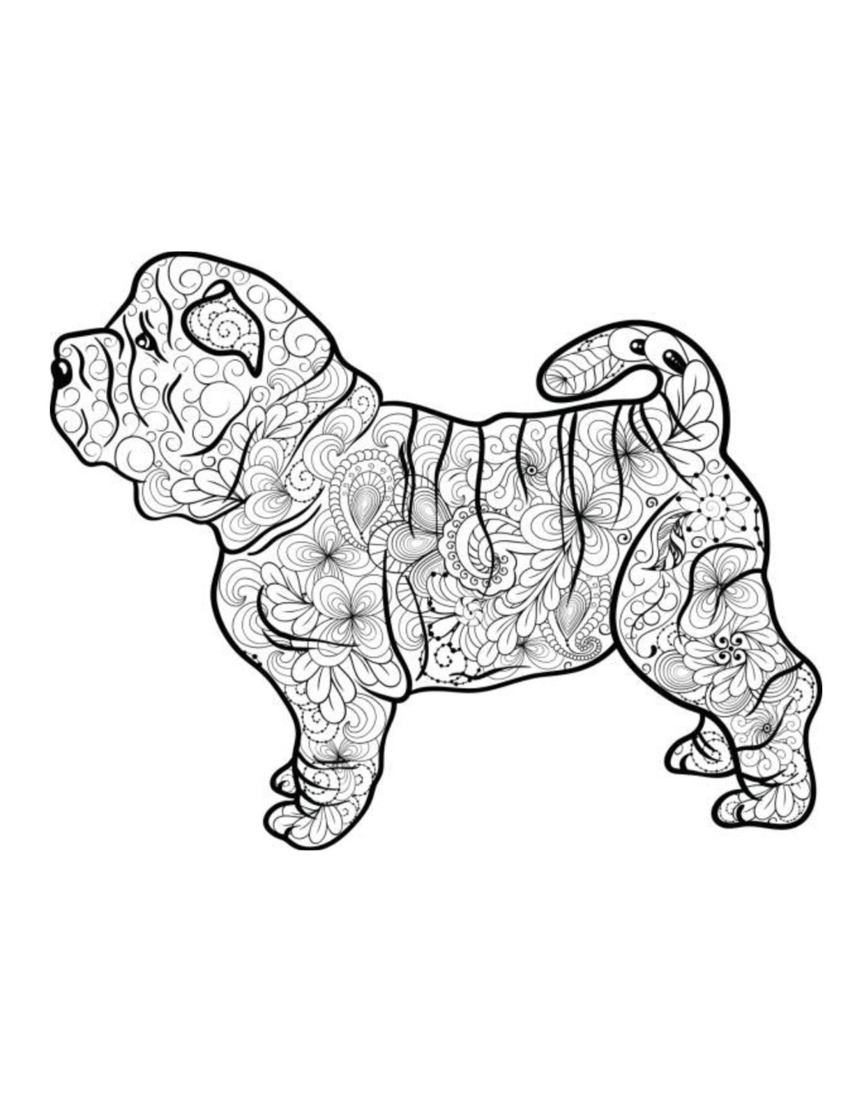 Dogs Coloring Book for Adults and Teens All Ages 108 Pages 8.5 x 11 for All Ages