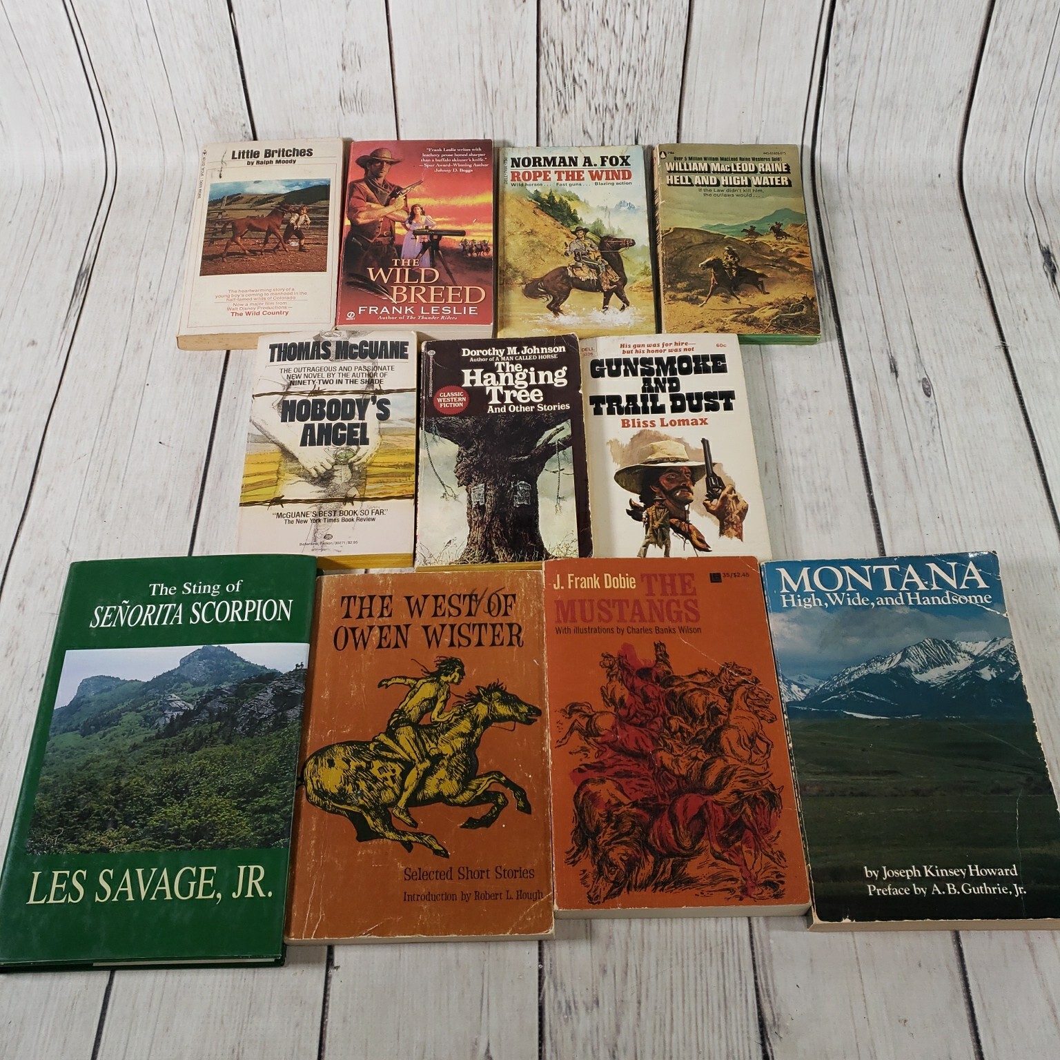 LOT OF 11 Western Adventure Cowboy Horses Paperback Books Various Author VINTAGE
