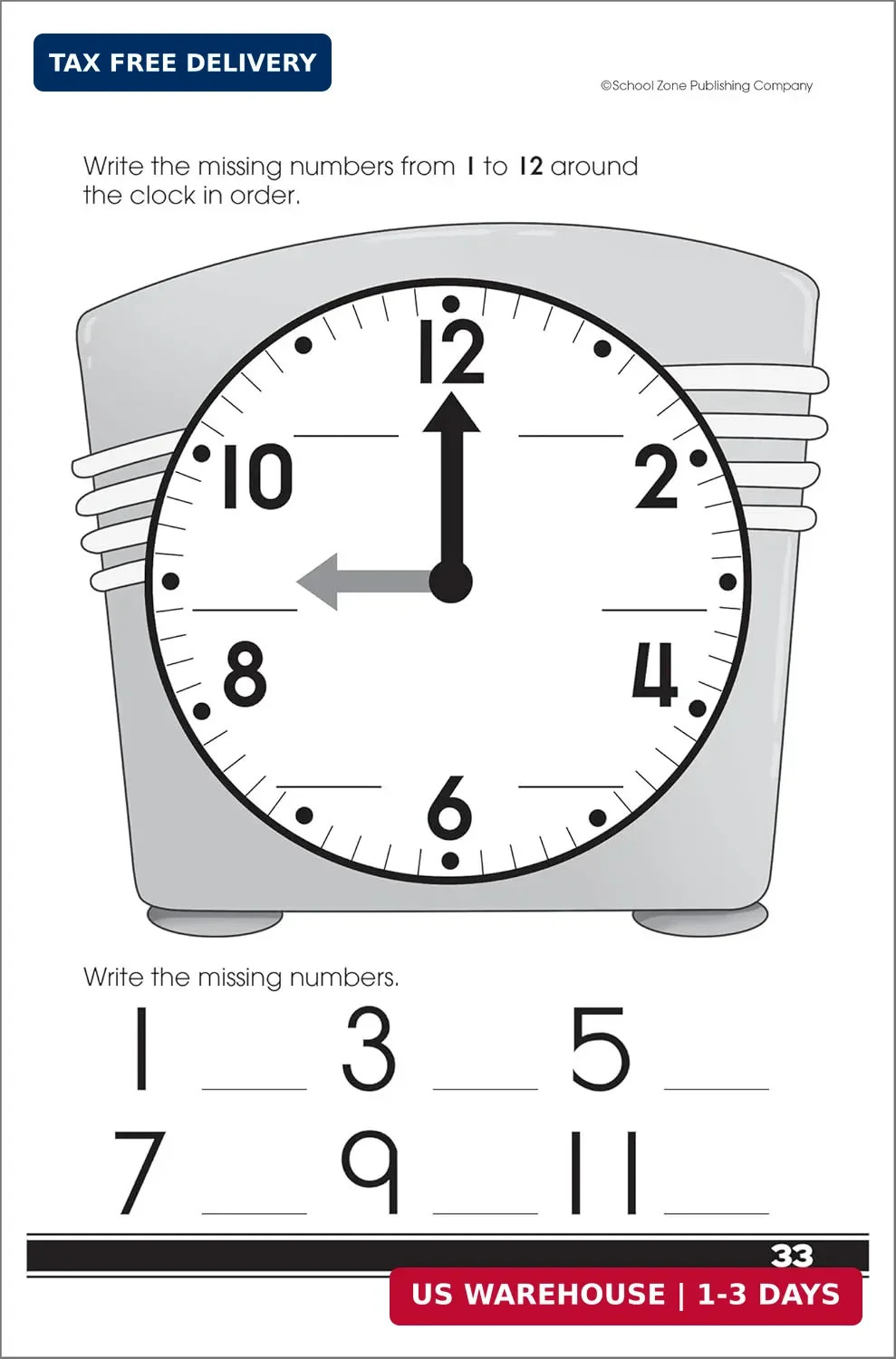 School Zone Get Ready for Math Workbook: 48 Pages, Kindergarten, 1st Grade, Numb